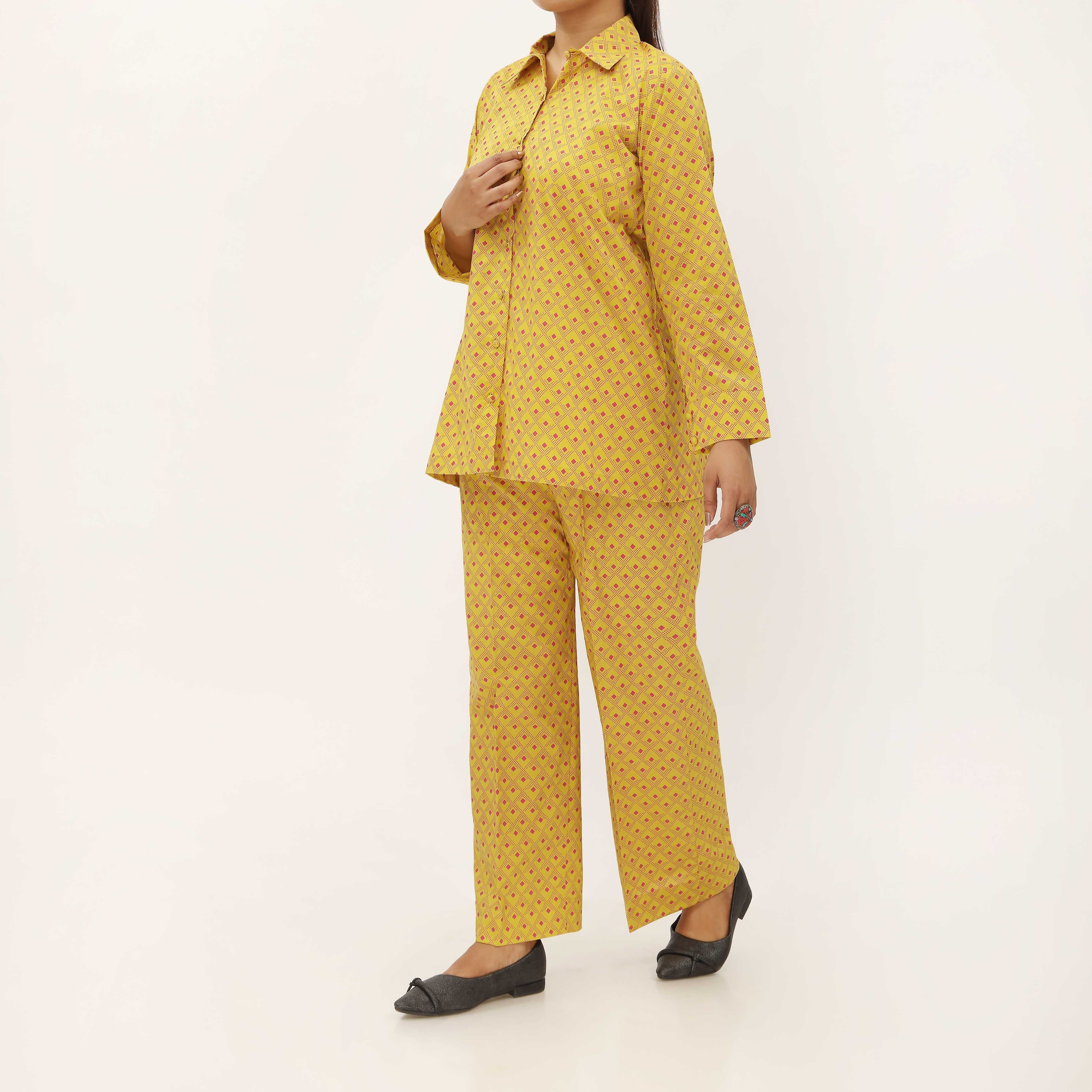 2PC- Unstitched Screen Printed Cotton Suit US5295 - Image 2