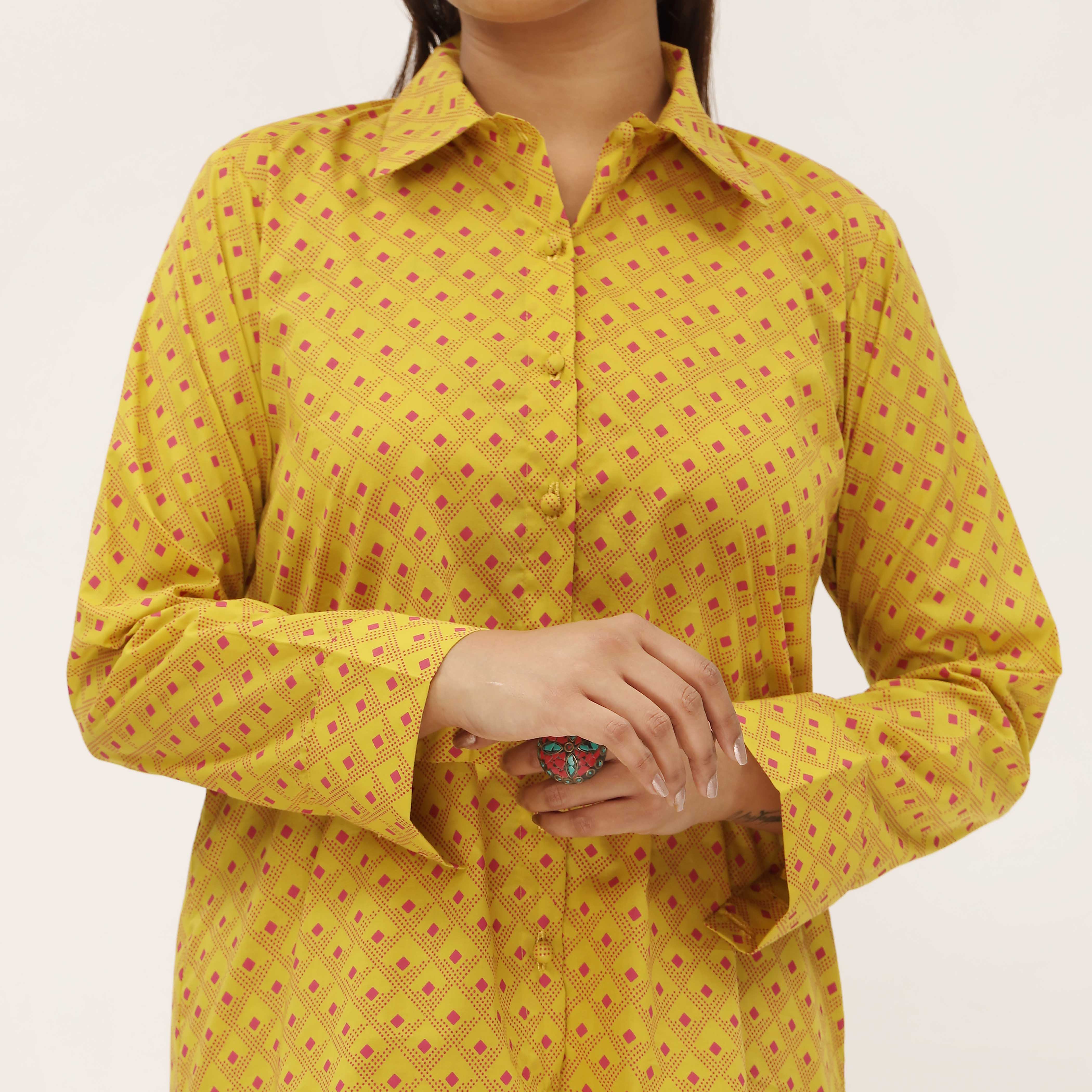 2PC- Unstitched Screen Printed Cotton Suit US5295 - Image 3