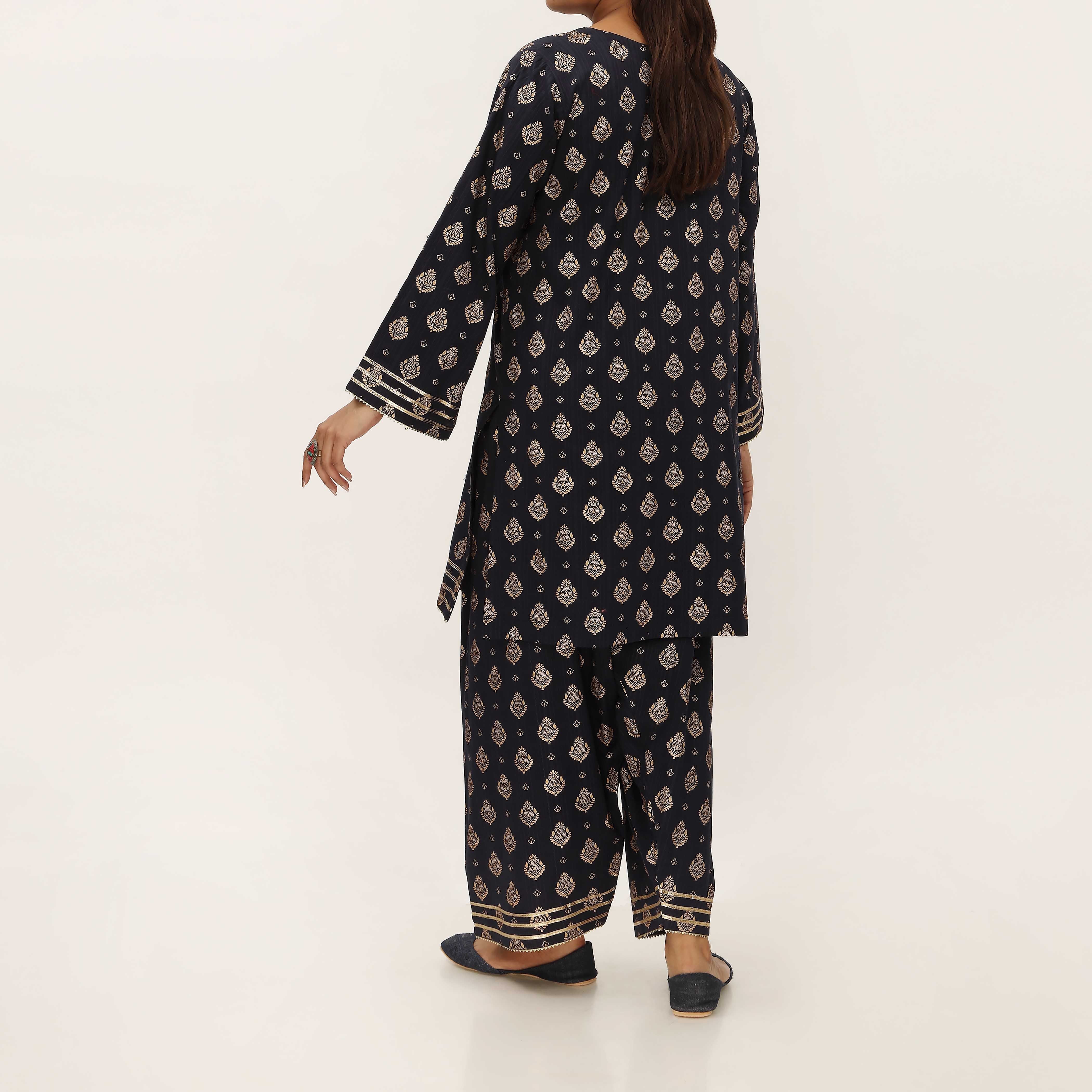 2PC- Unstitched Screen Printed Cotton Suit US5327 - Image 4