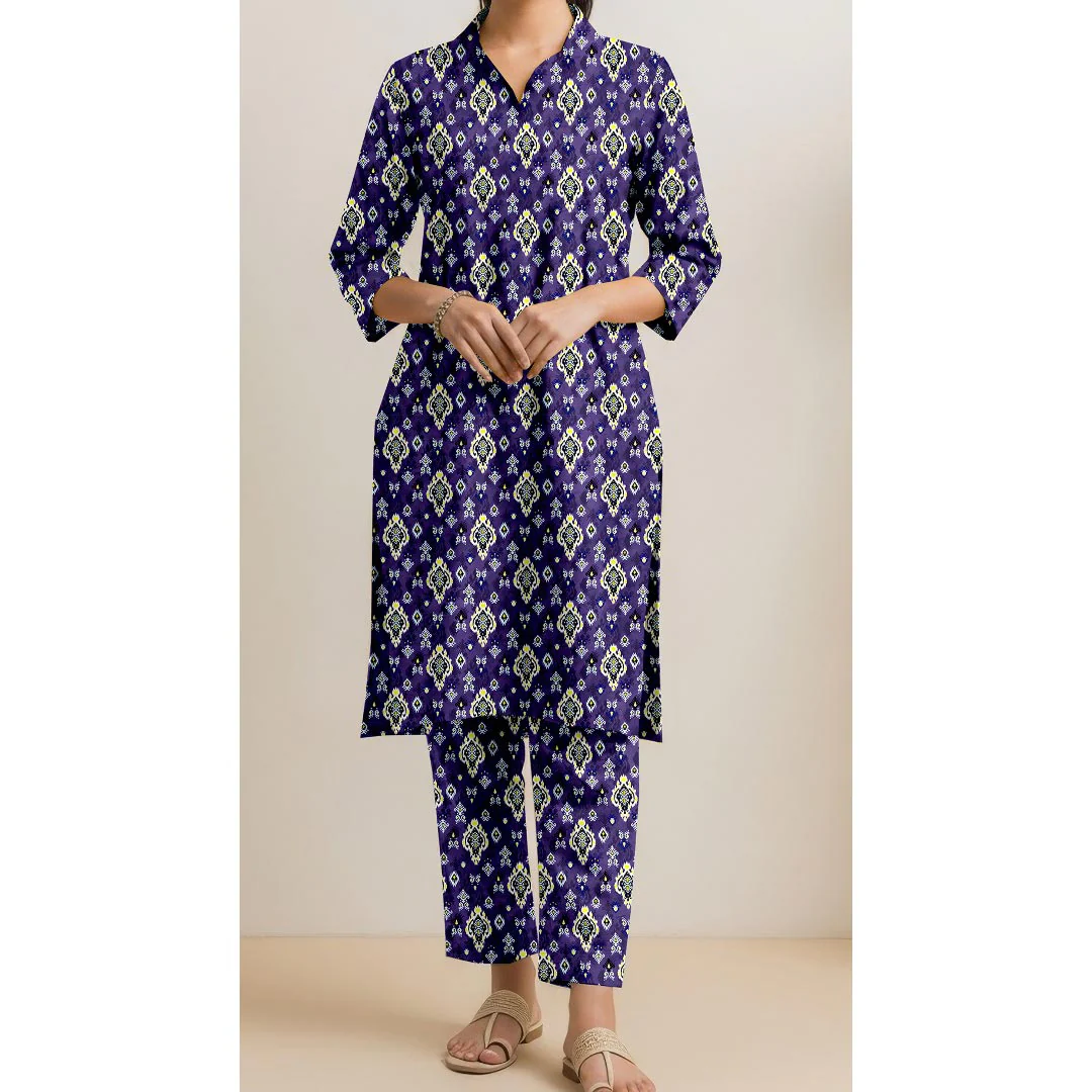 2PC Unstitched Slub Khaddar Suit UW5034 - Image 2