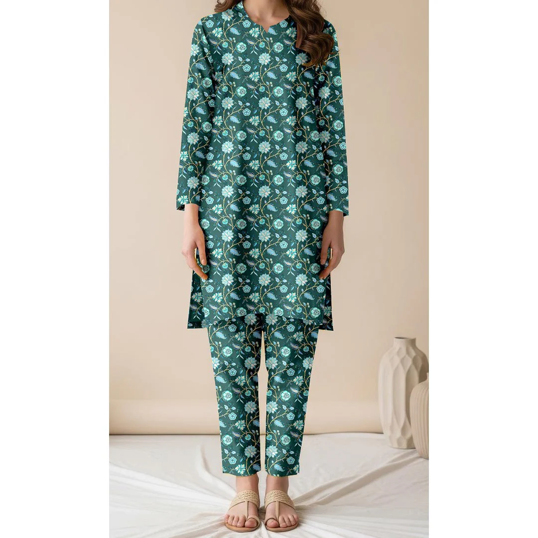 2PC Unstitched Slub Khaddar Suit UW5042 - Image 2