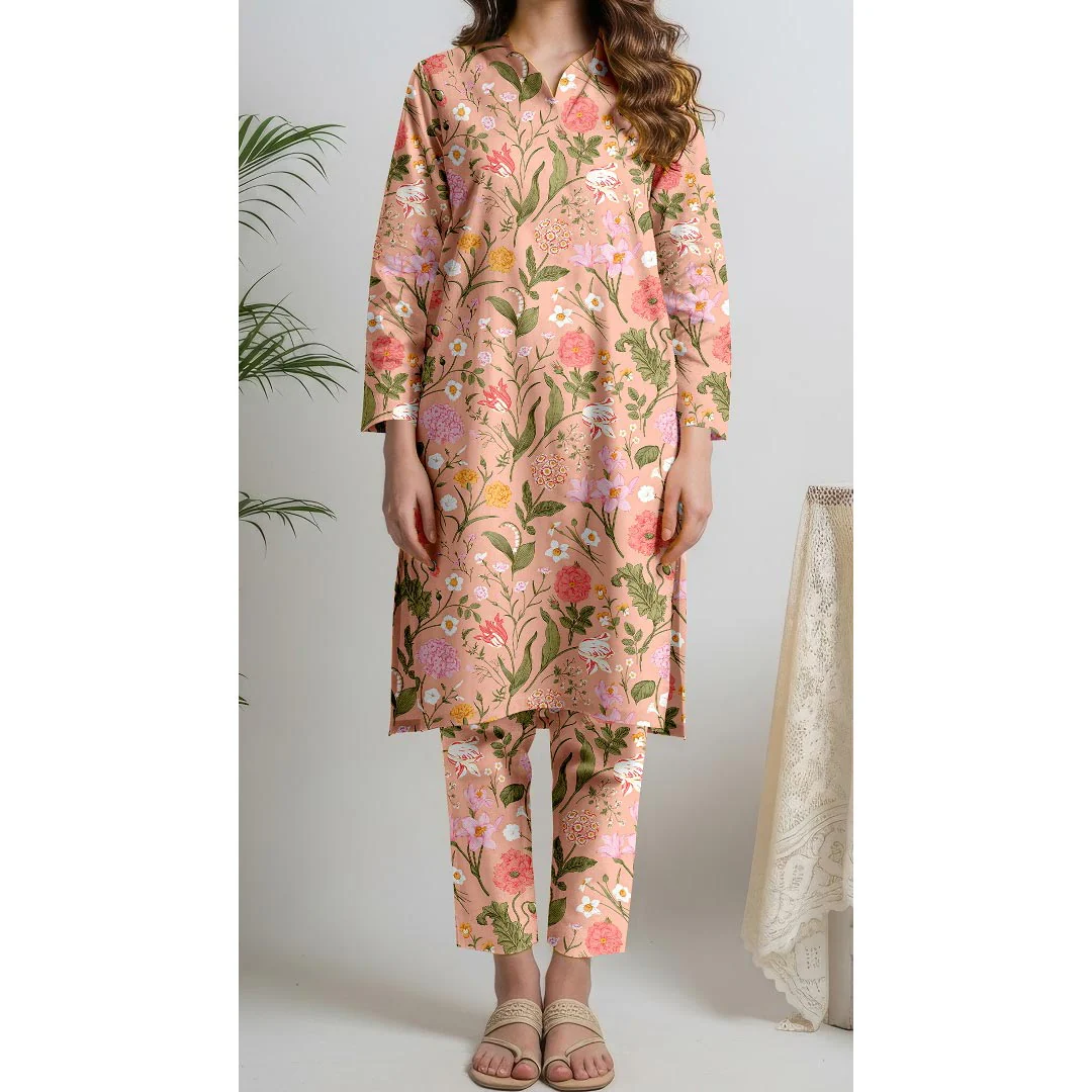 2PC Unstitched Slub Khaddar Suit UW5043 - Image 2