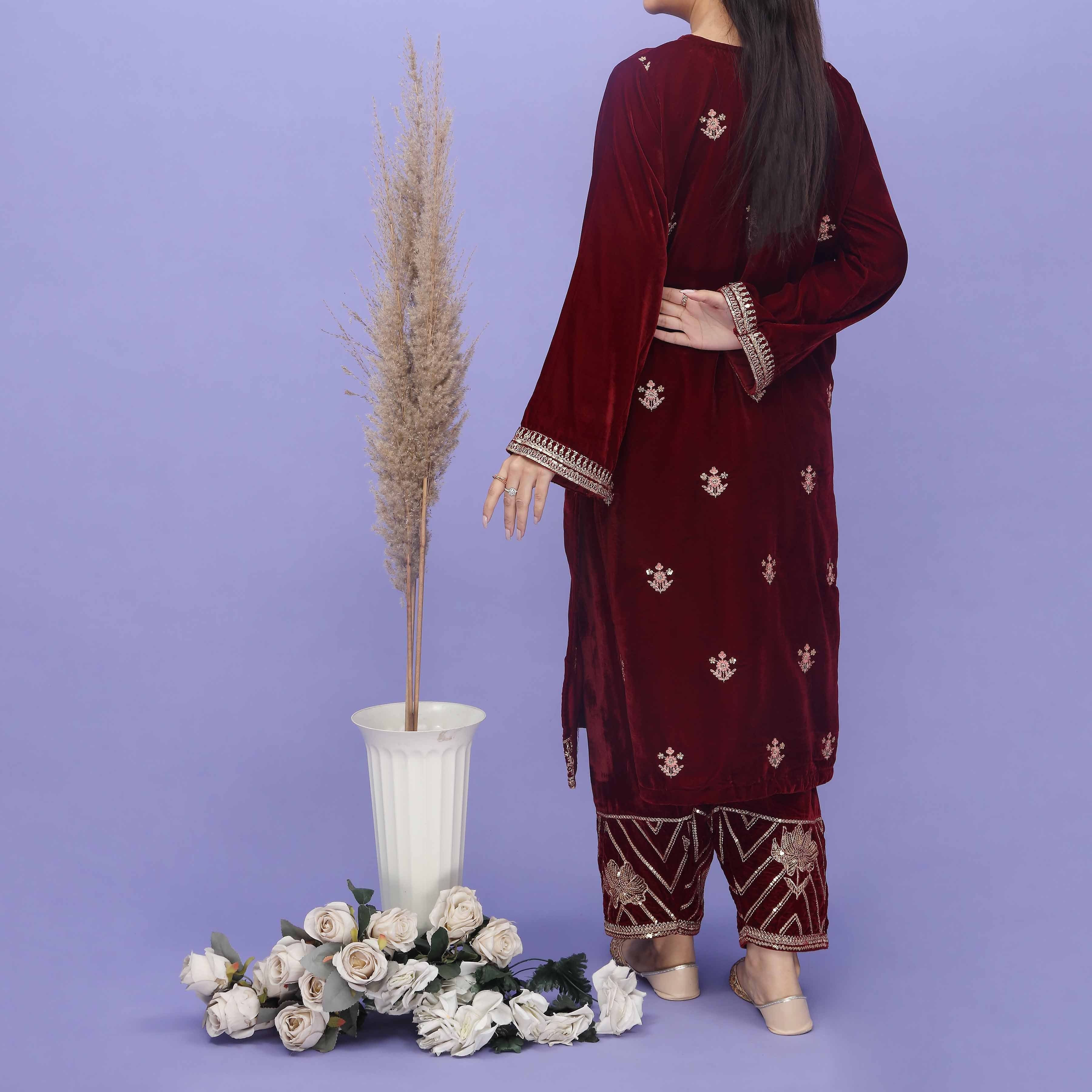 2PC- Velvet Suit PW4251 - Image 2