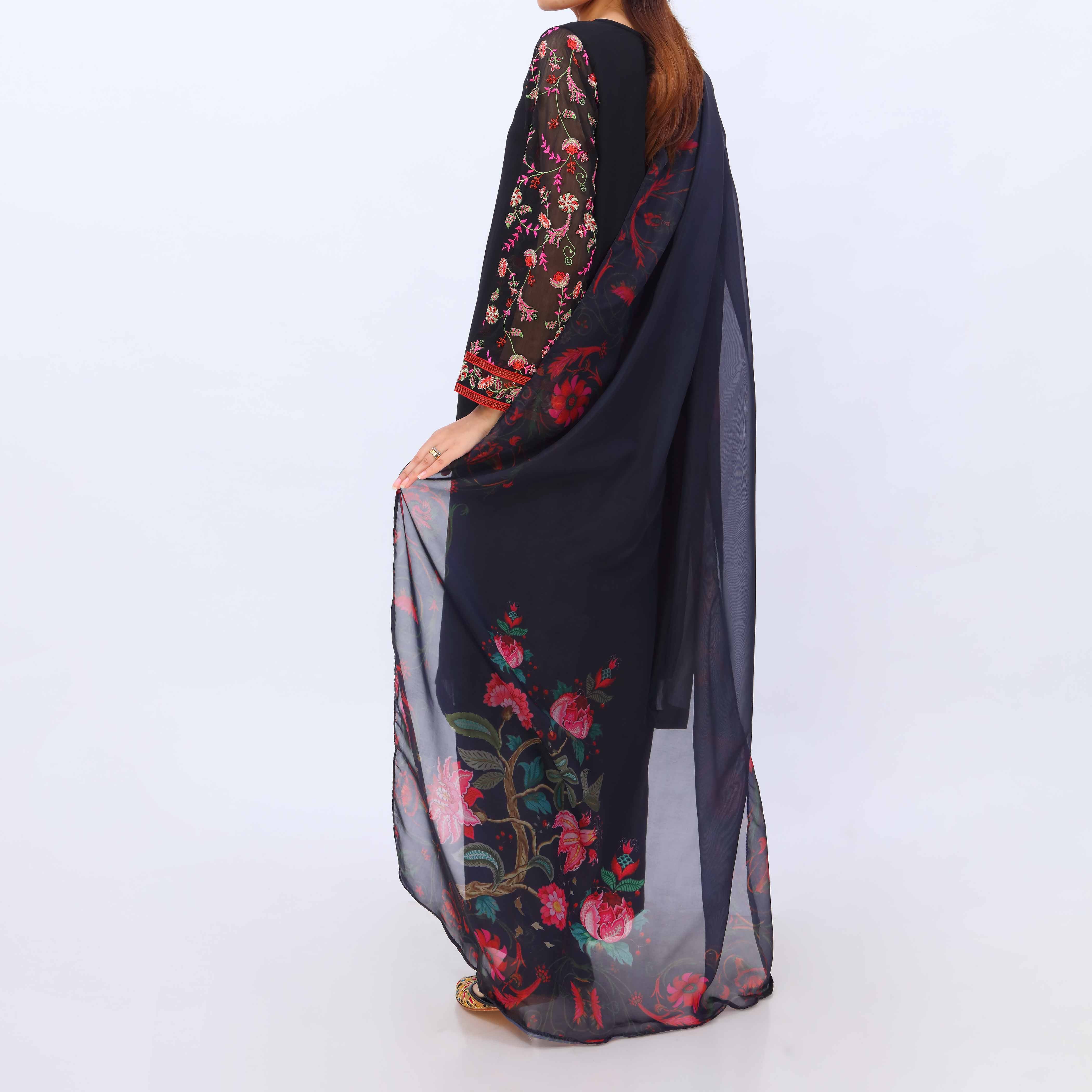 3 PC- Crincle Chiffon Embroiderd Suit PS5280 - Image 5