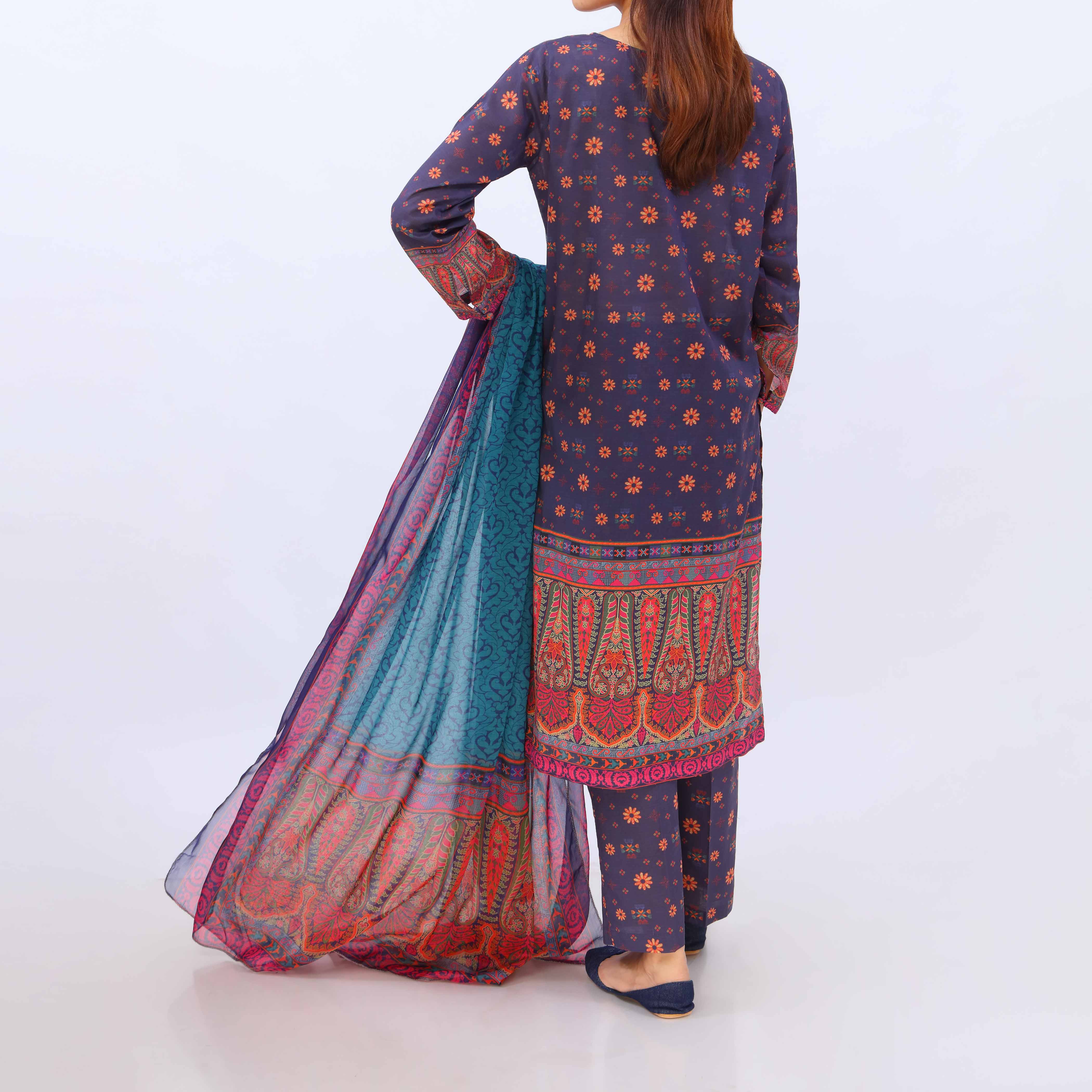 3 PC- Digital Printed Lawn Suit PS5419 - Image 5