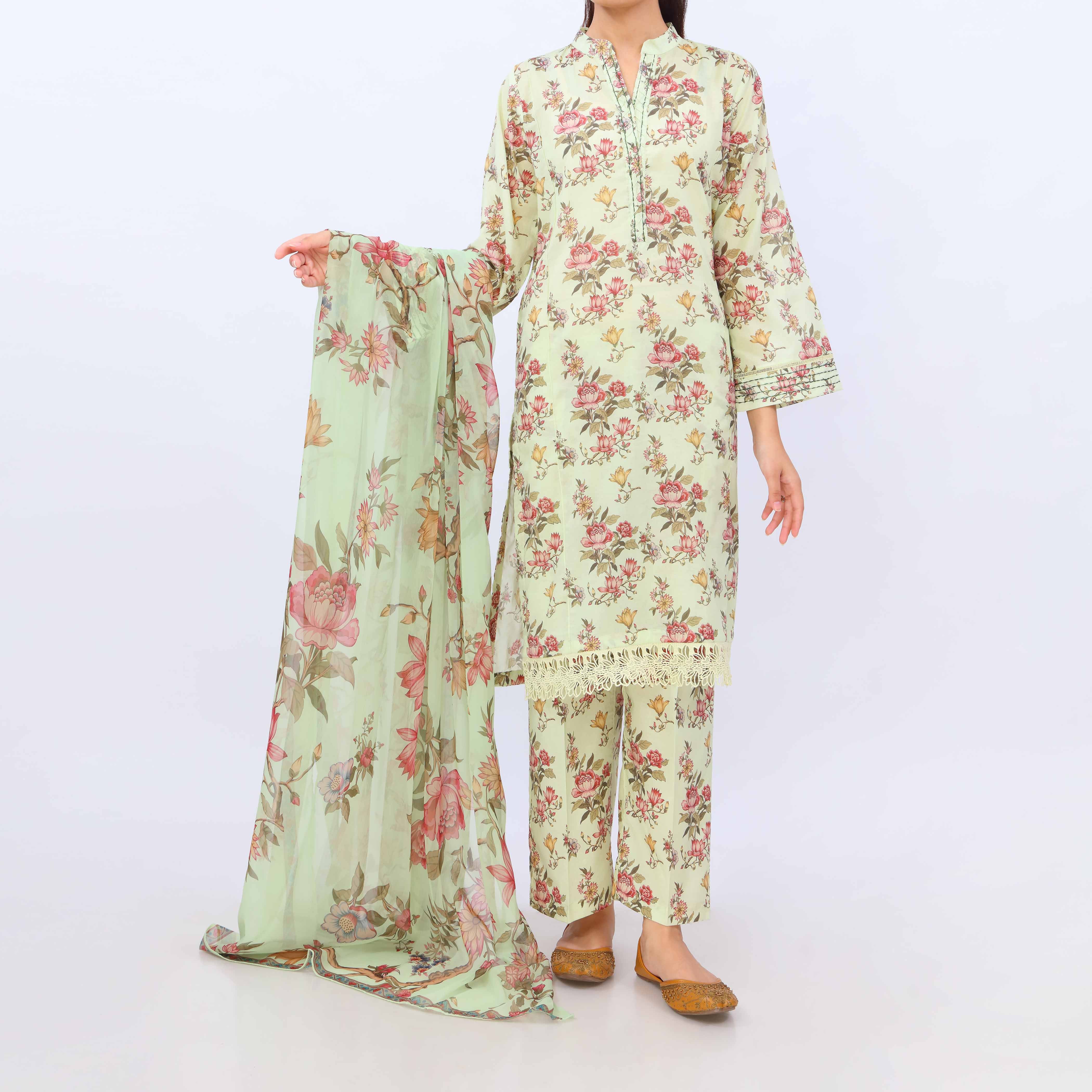 3 PC- Digital Printed Lawn Suit PS5429 - Image 2