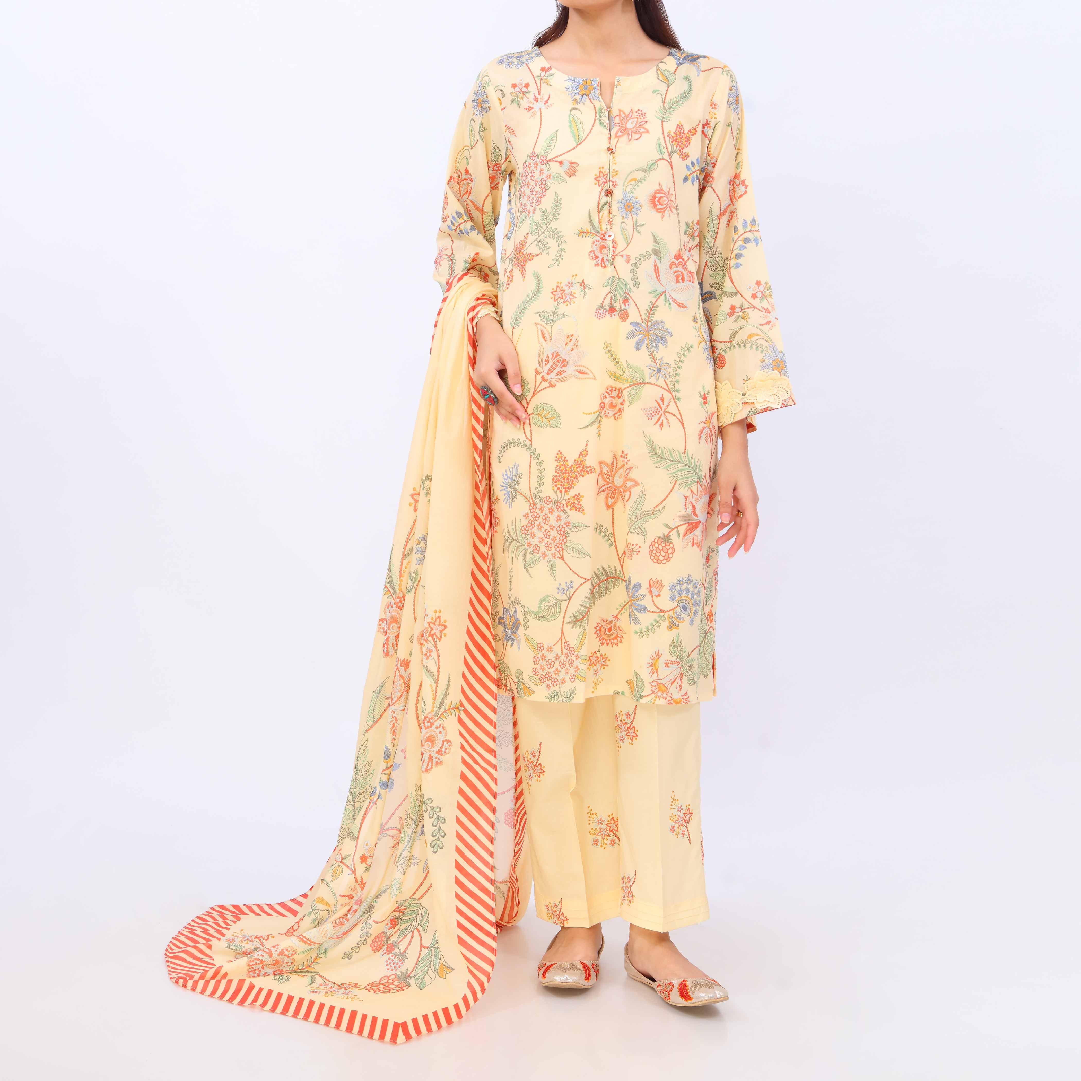 3 PC- Digital Printed Lawn Suit PS5432 - Image 2