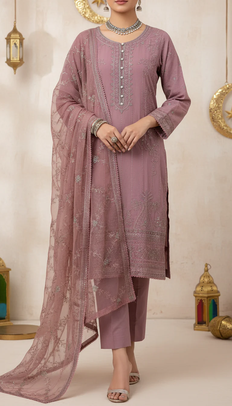 3 PC Embellished Suit PF6007