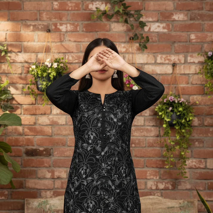 3PC Unstitched Embroidered Suit US5494 - Image 3