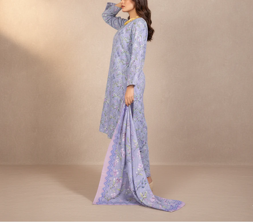 3PC Unstitched Printed Suit US5529 - Image 3
