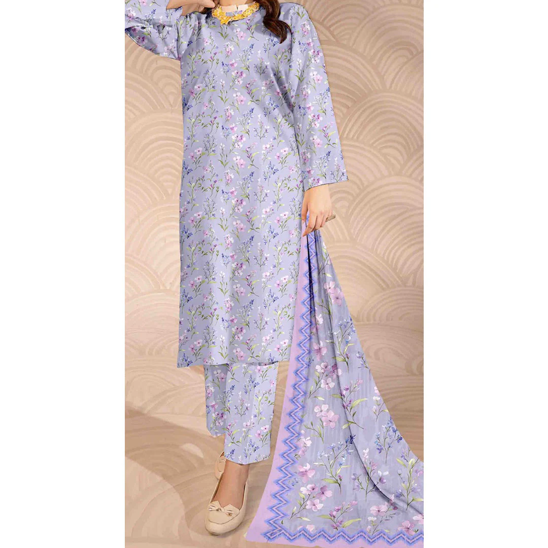 3PC Unstitched Printed Suit US5529 - Image 5