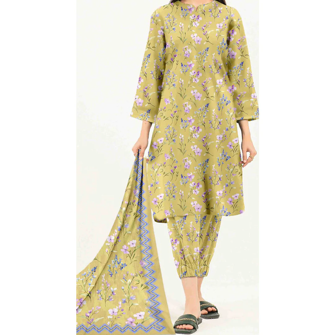 3PC Unstitched Printed Suit US5530 - Image 5