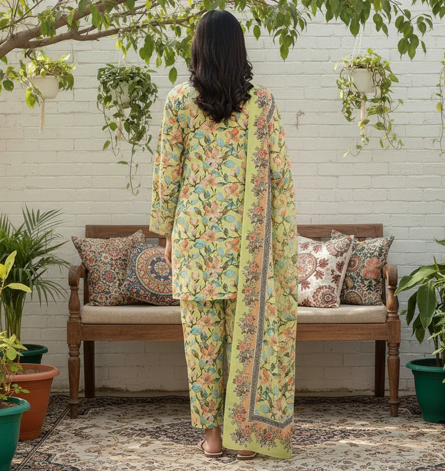 3PC Unstitched Printed Suit US5533 - Image 5