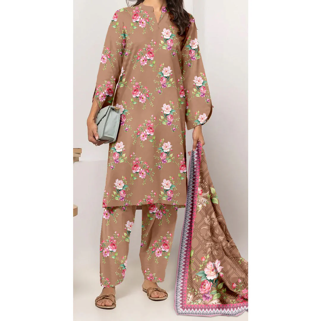 3PC Unstitched Printed Suit US5536 - Image 6