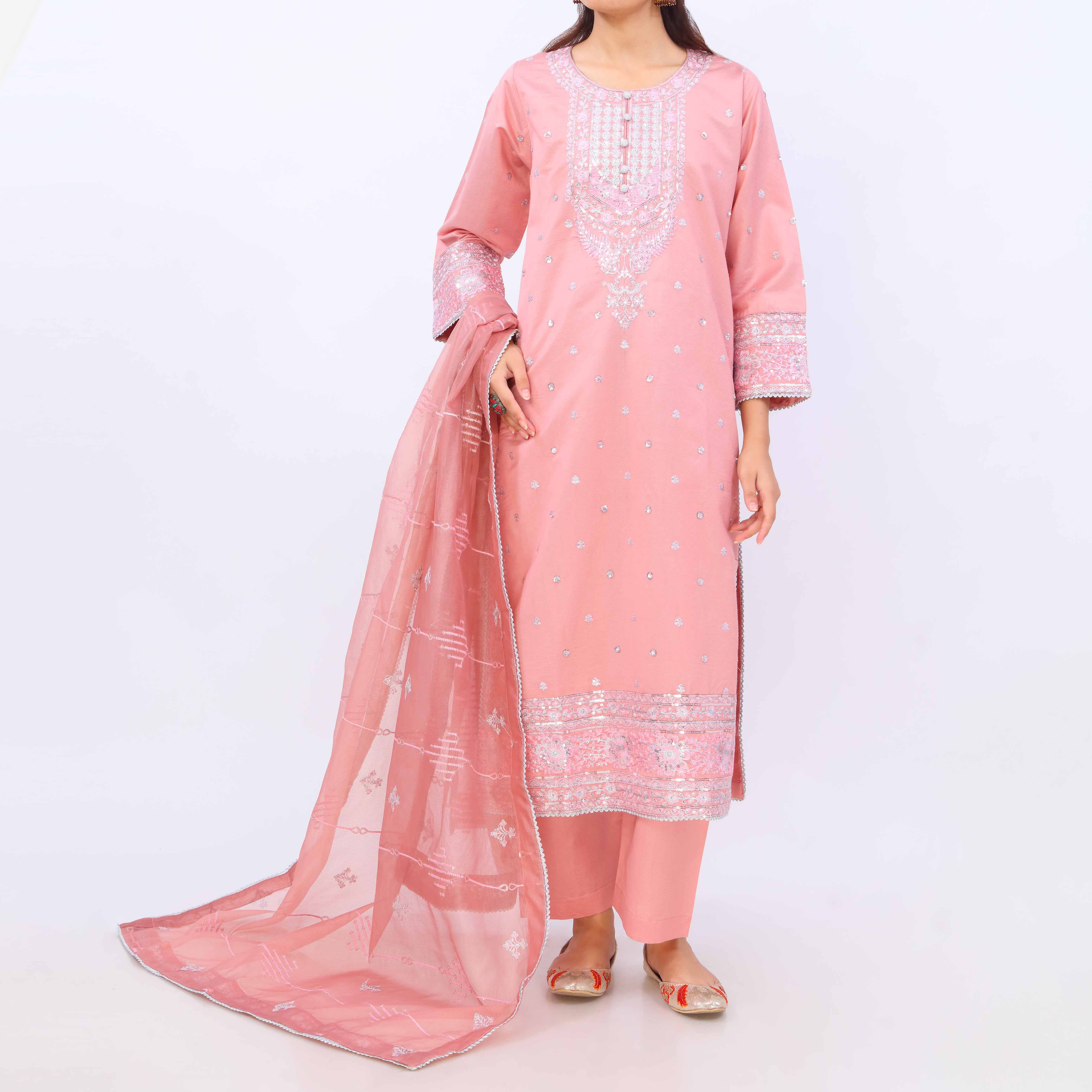 3 PC- Viscose Embellished Suit PF5048 - Image 2