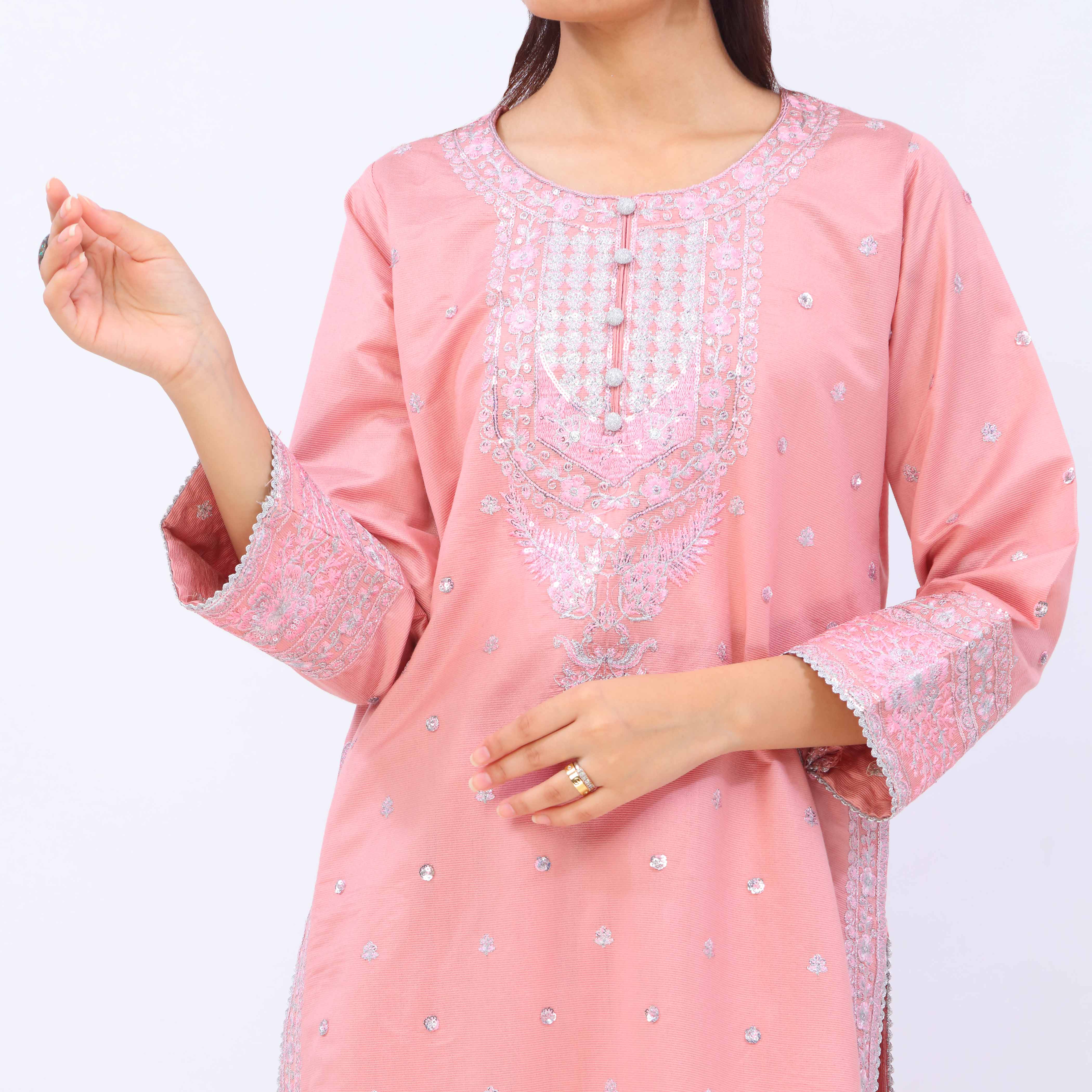 3 PC- Viscose Embellished Suit PF5048 - Image 3