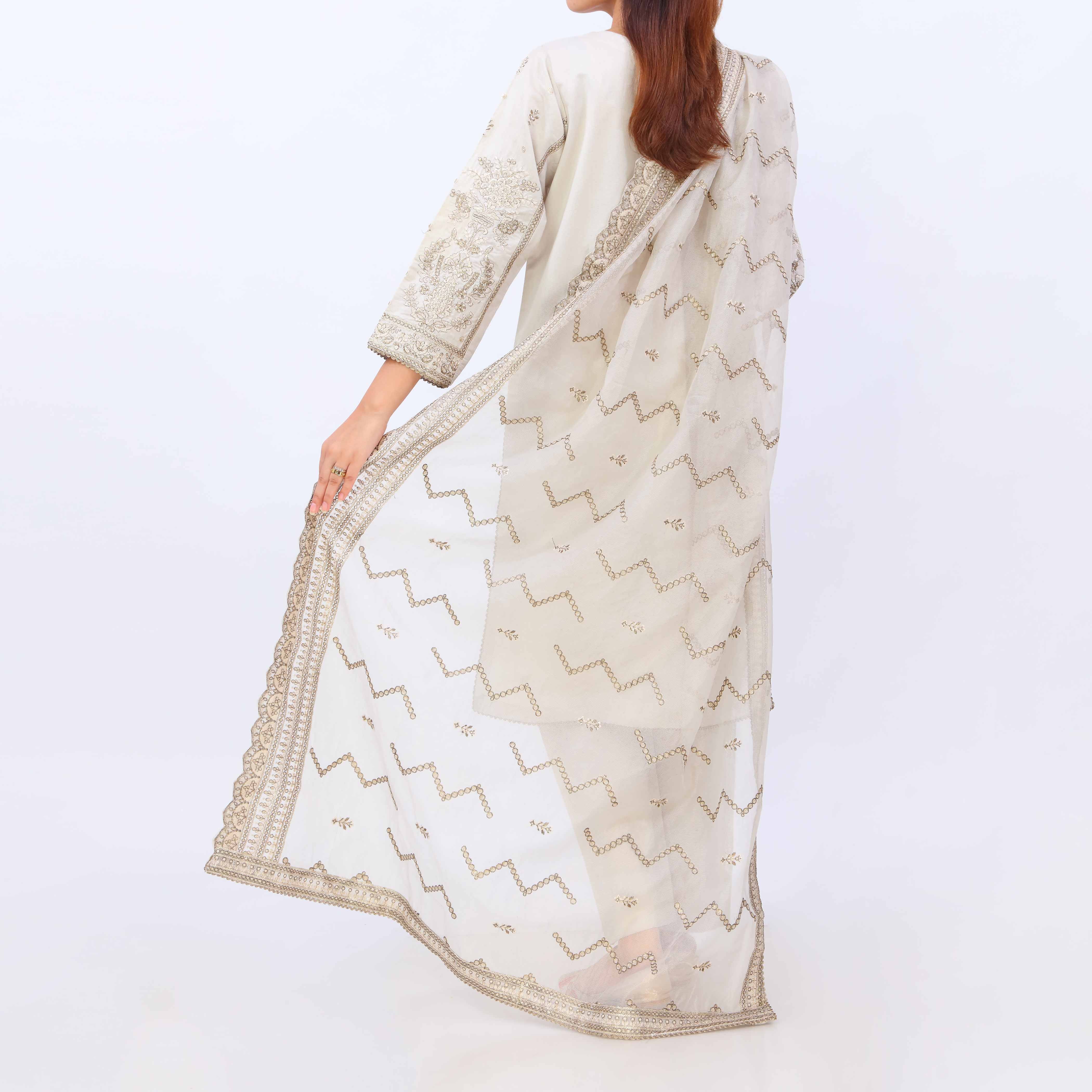 3 PC- Viscose Embellished Suit PF5065 - Image 4