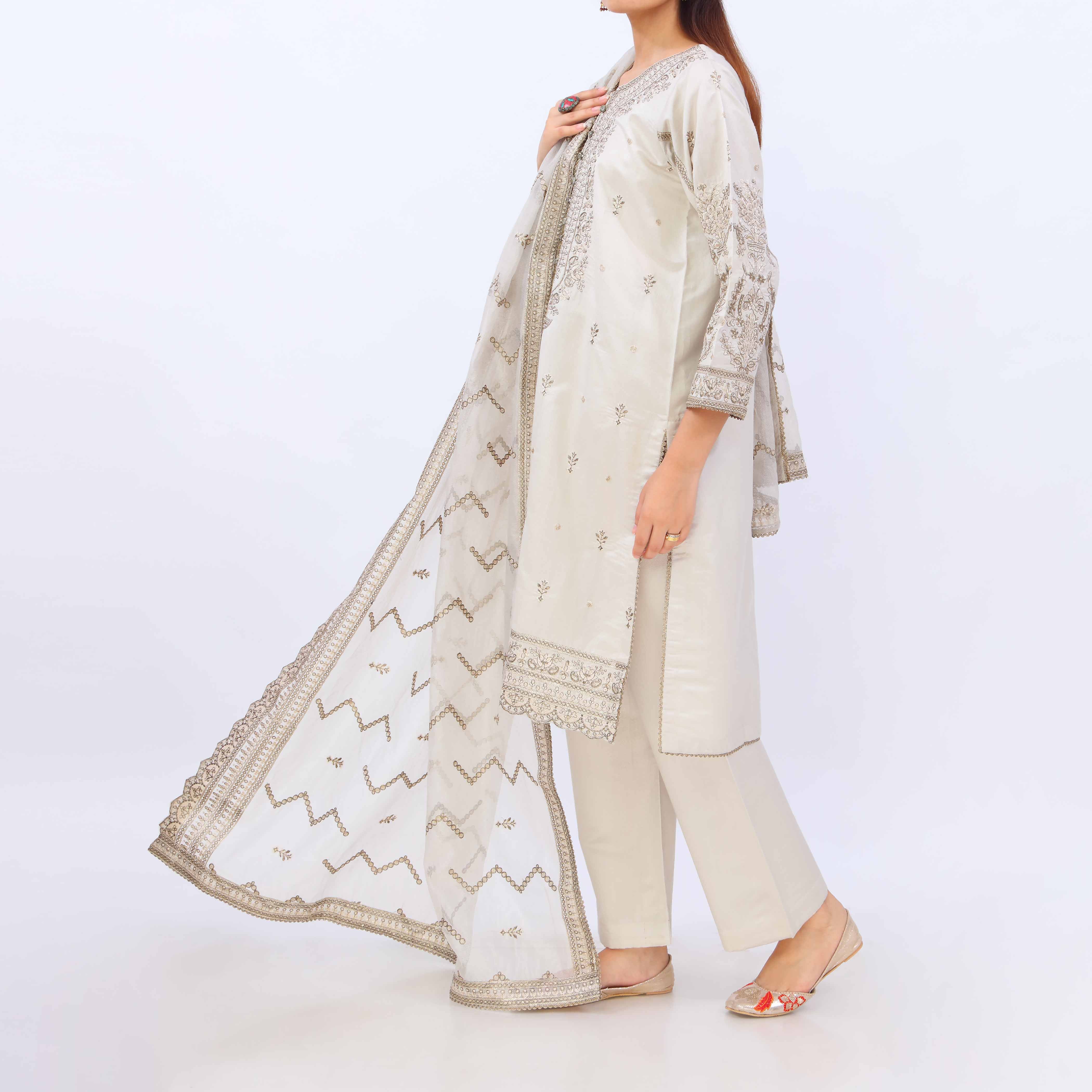 3 PC- Viscose Embellished Suit PF5065 - Image 5