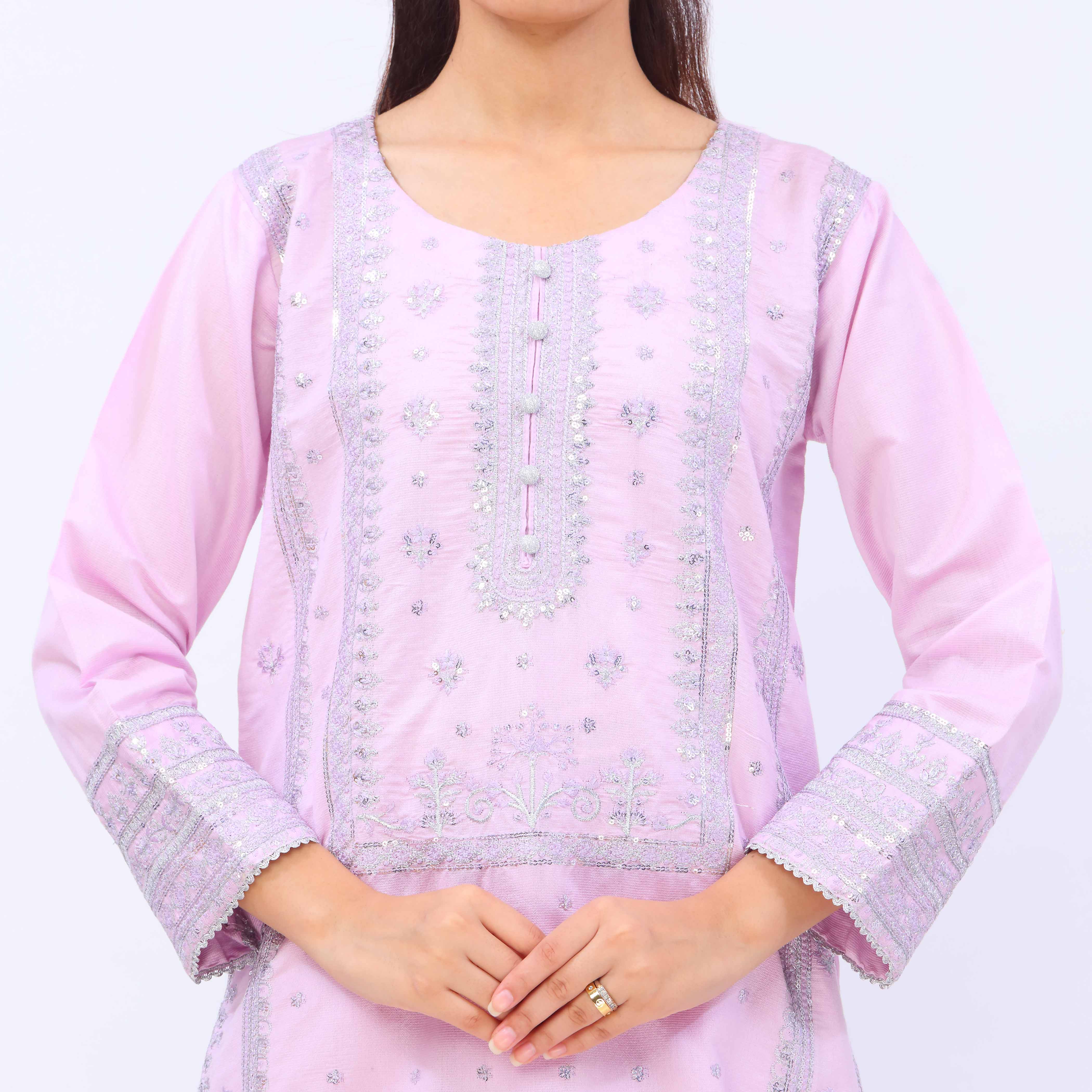 3 PC- Viscose Embellished Suit PF5088 - Image 3