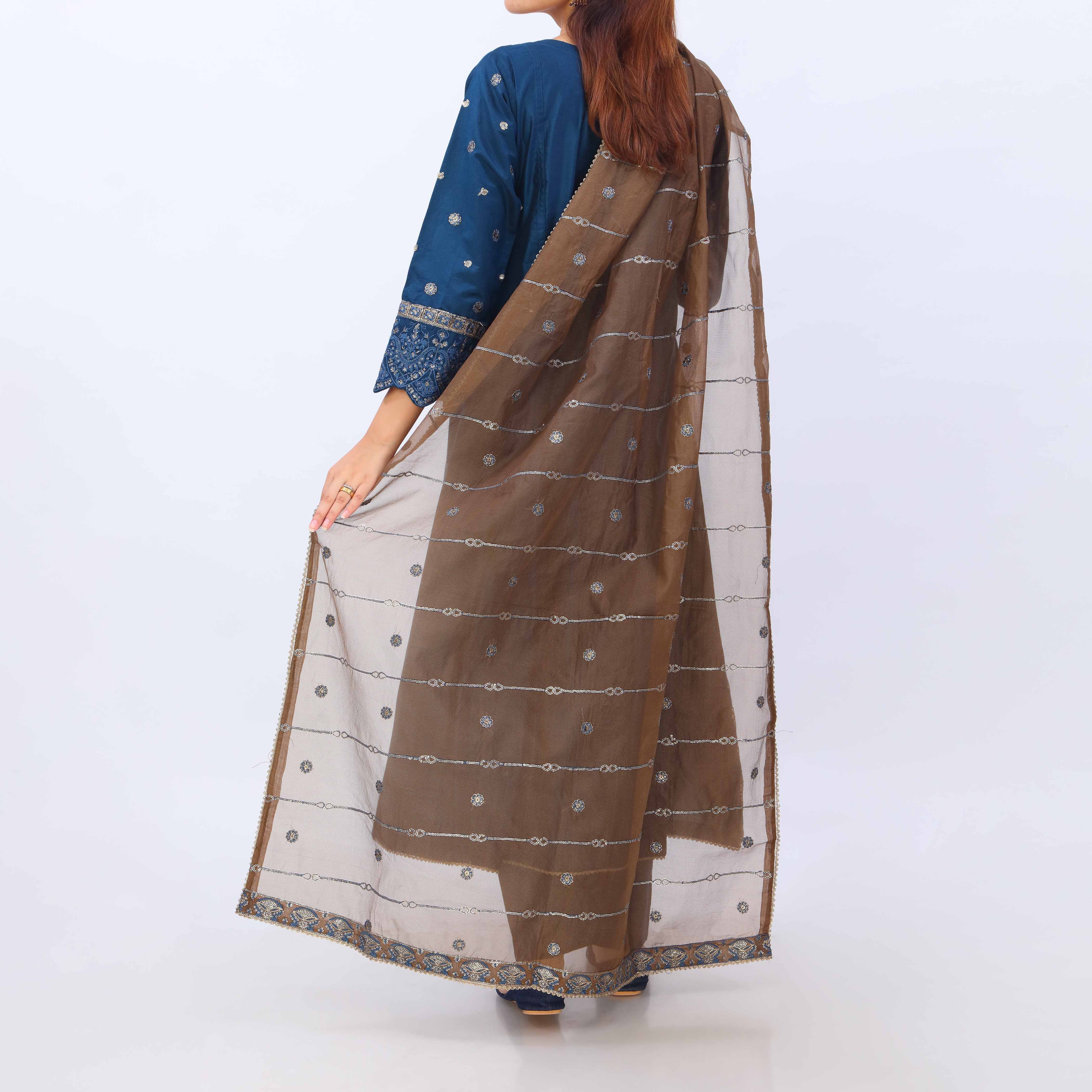 3 PC- Viscose Embellished Suit PF5112 - Image 4