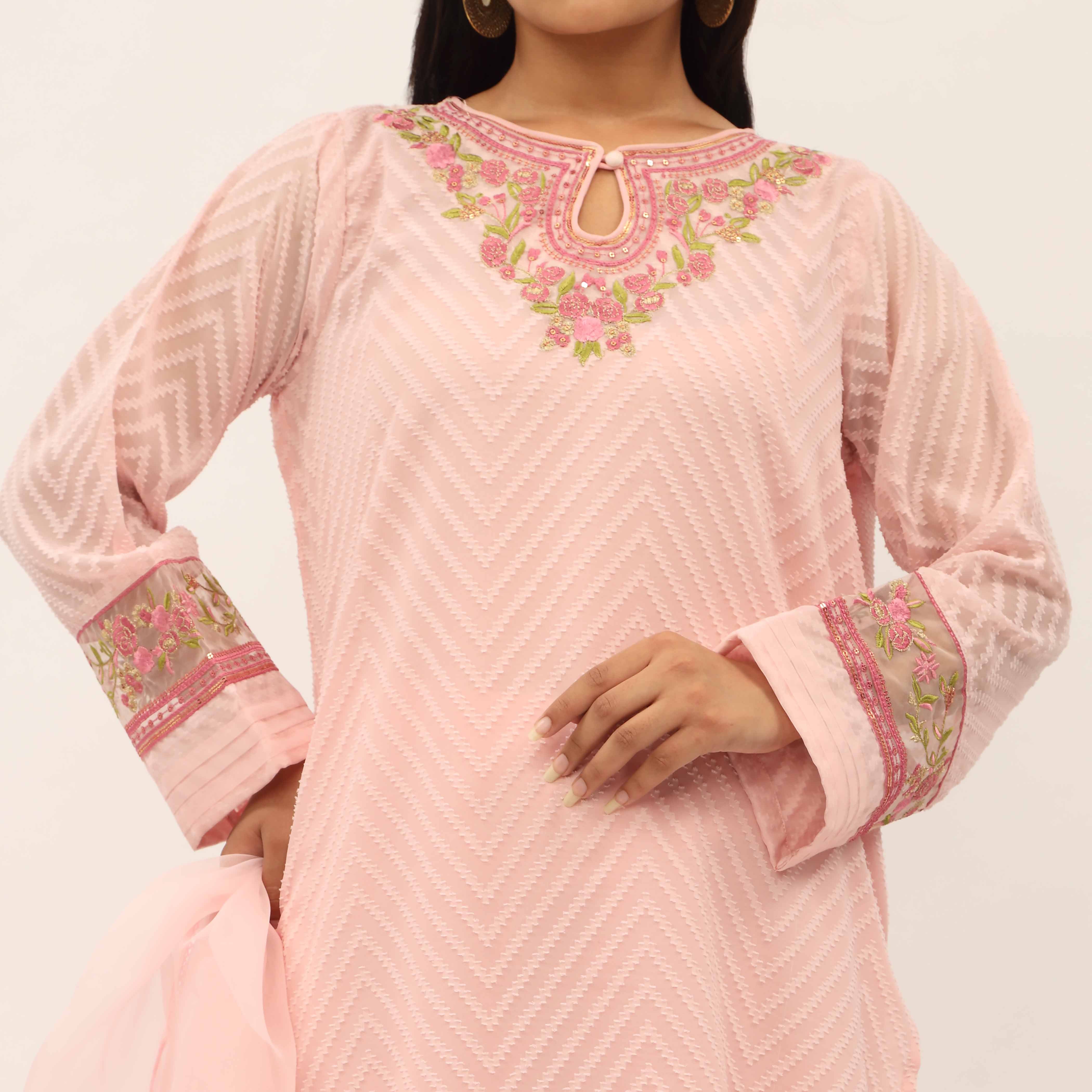 3PC- Broshia Chiffon Suit PS5303 - Image 3