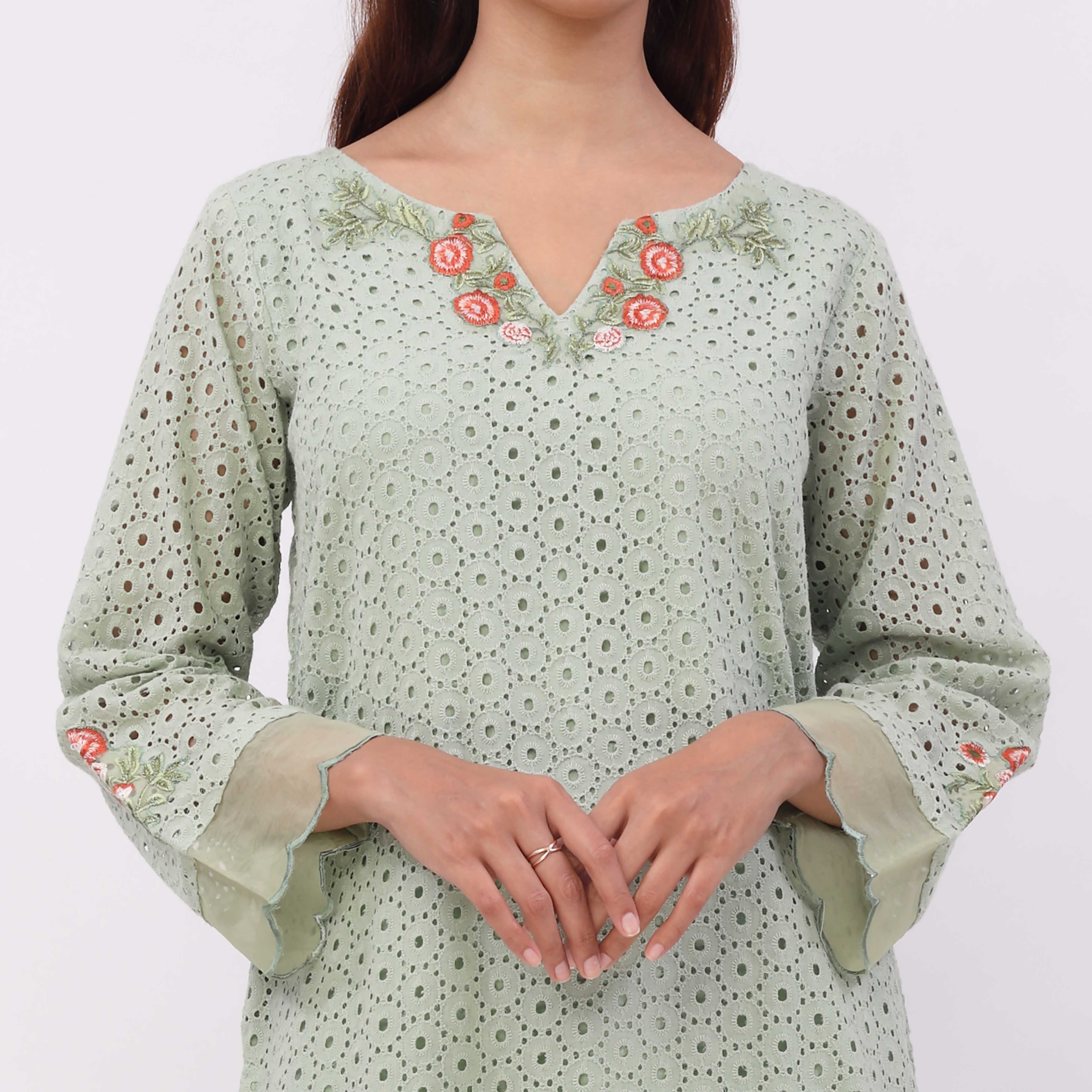 3PC- Chikan Kari Lawn Suit PS5312 - Image 3