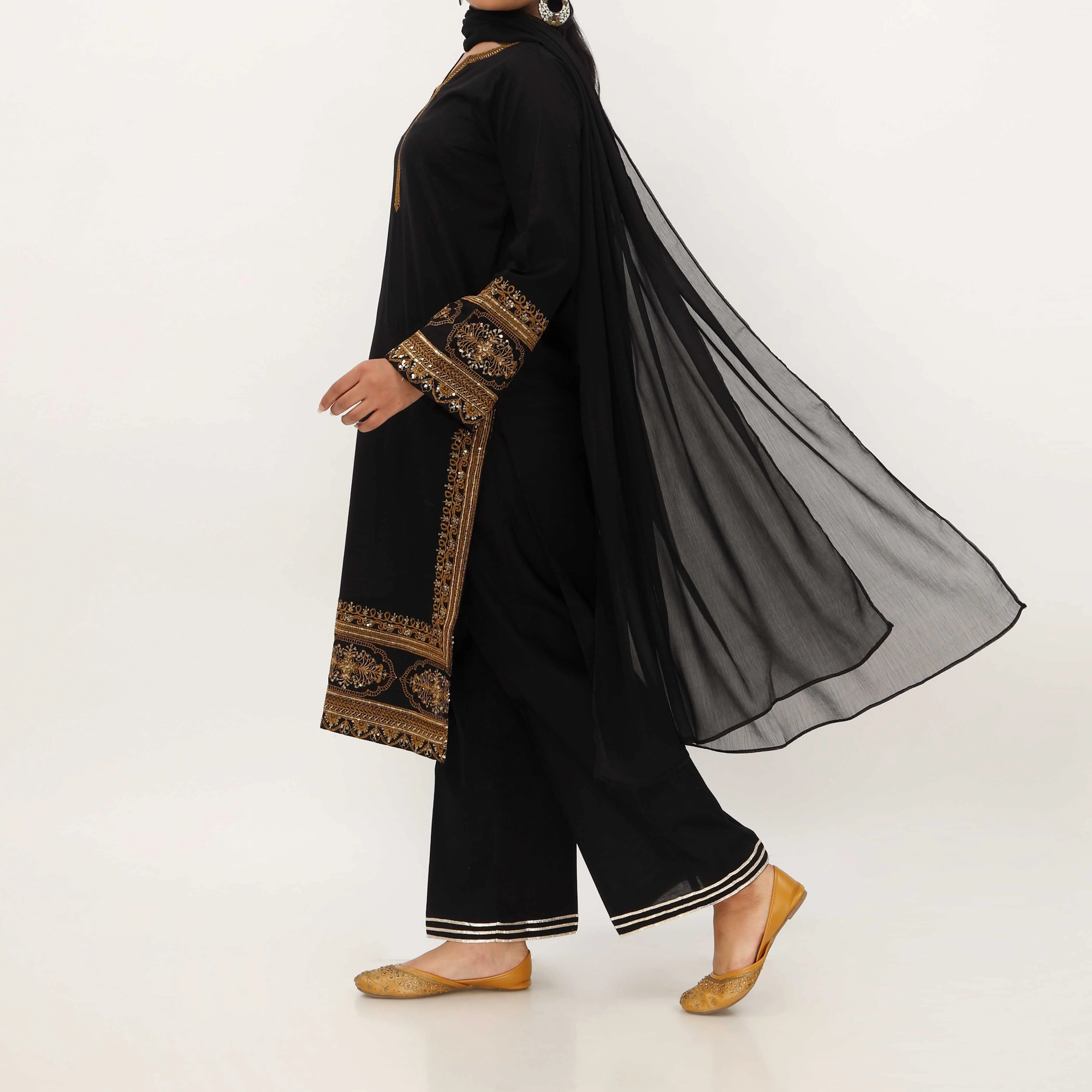 3PC- Cotton Cambric Suit PS5249 - Image 4