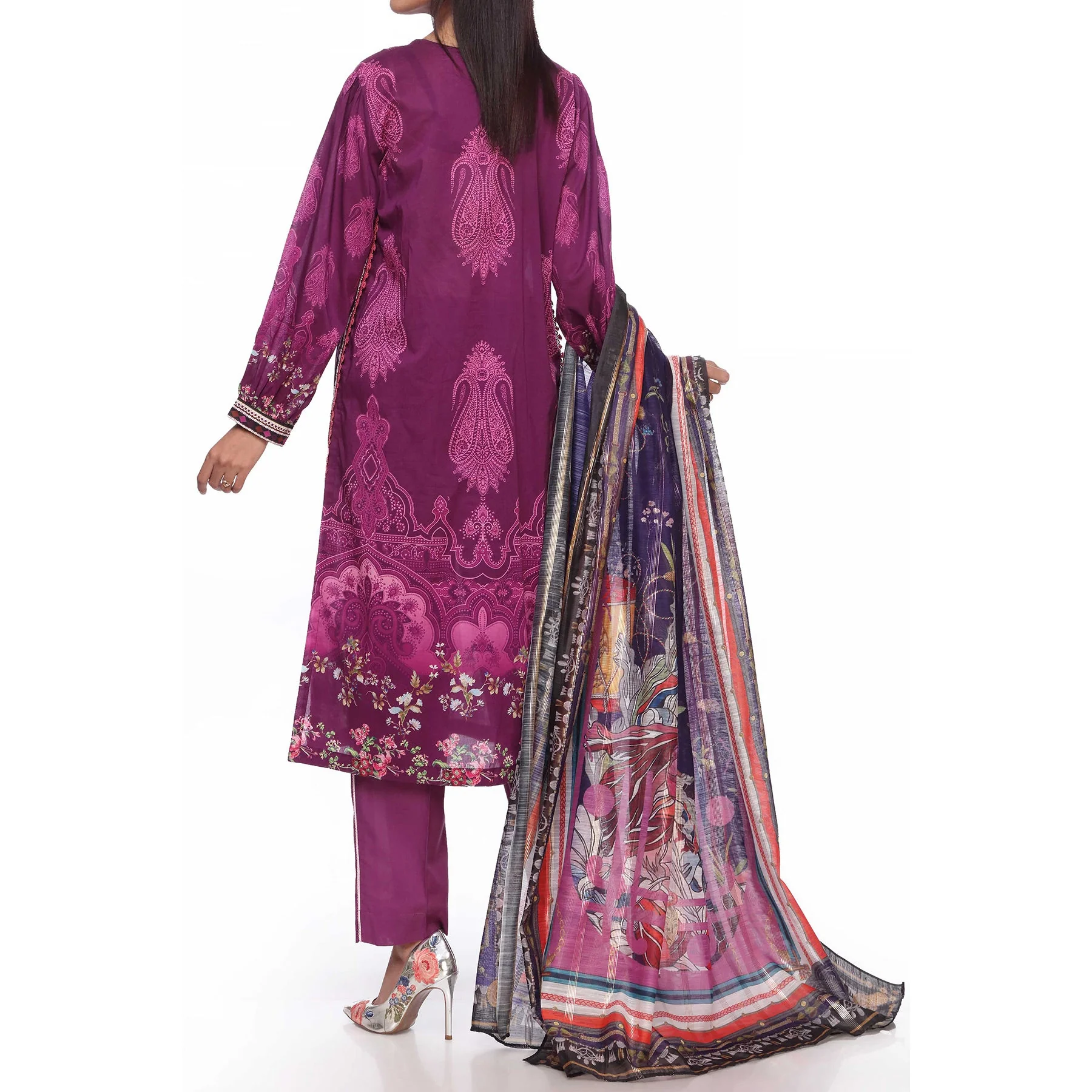 3PC- Digital Printed Lawn Embroidered Suit PS2353 - Image 3