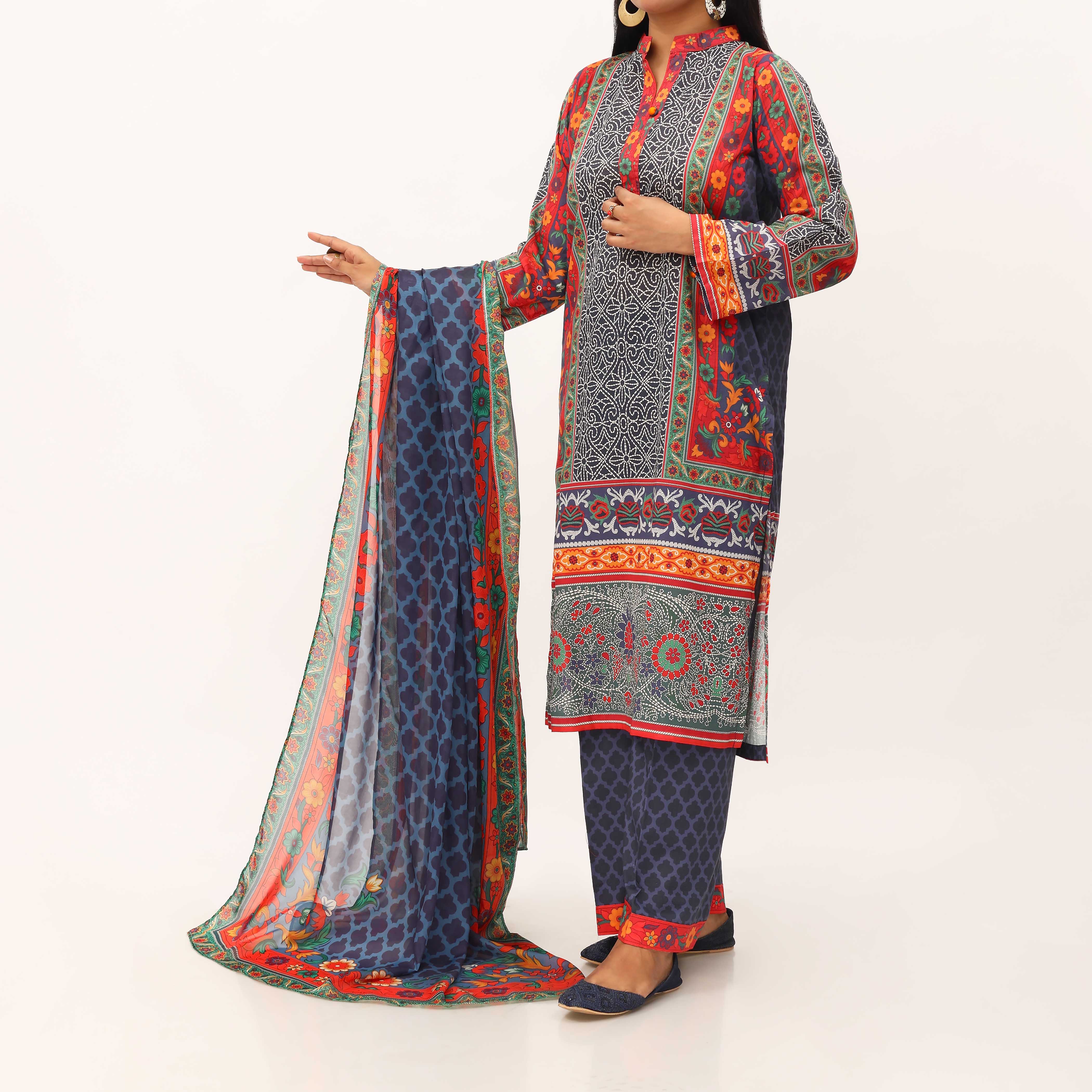 3PC- Digital Printed Lawn Suit PS5117 - Image 4