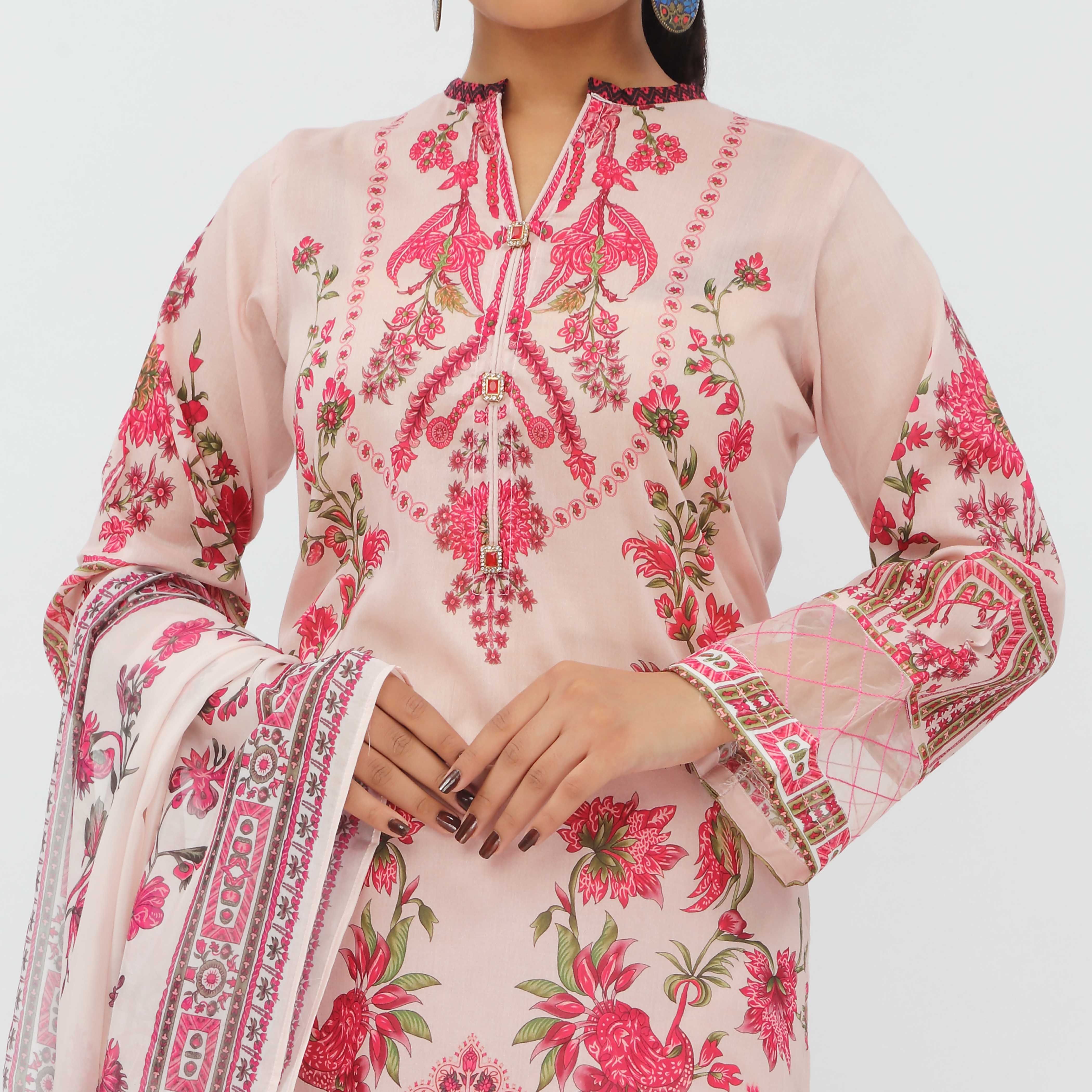 3PC- Digital Printed Lawn Suit PS5256 - Image 3