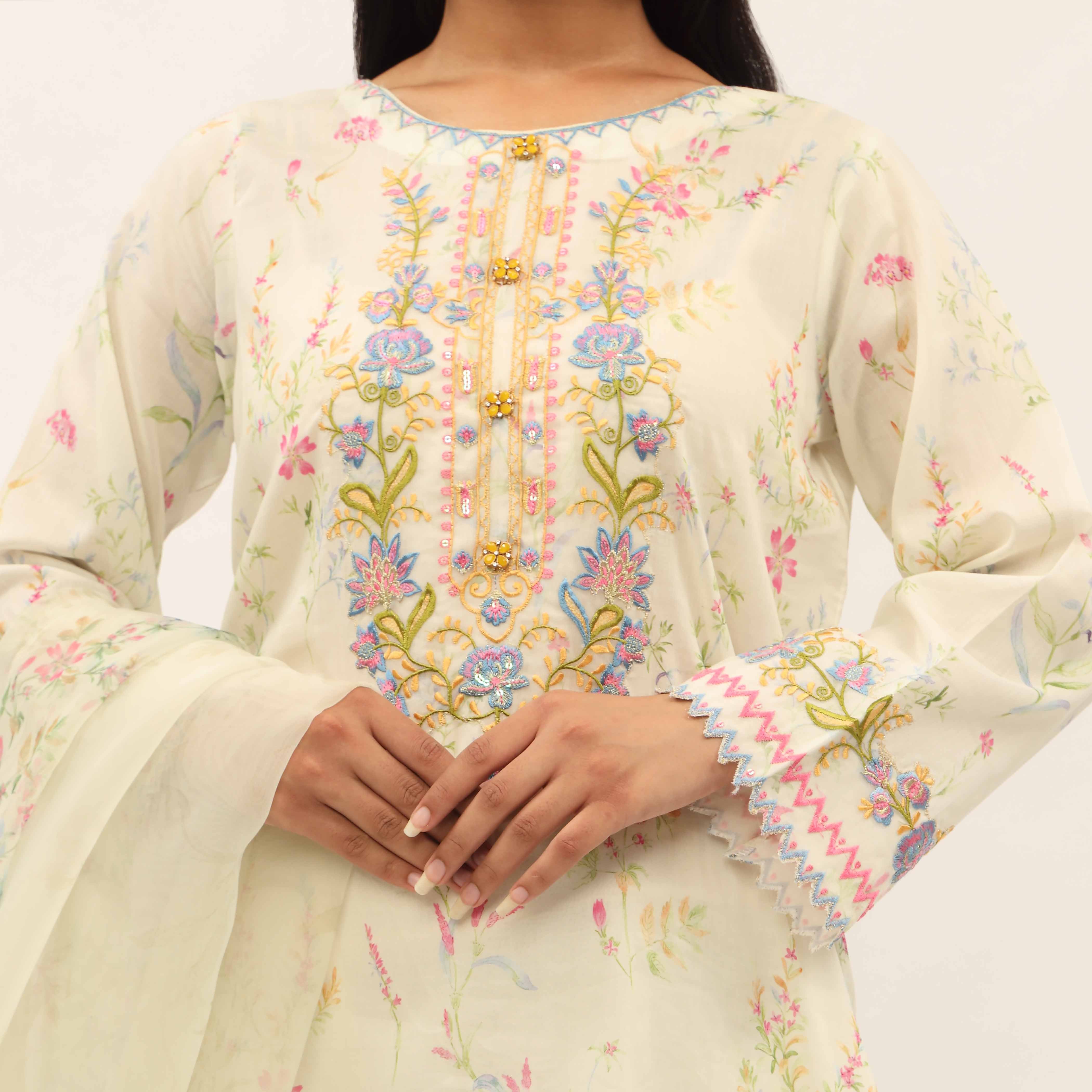 3PC- Digital Printed Lawn Suit PS5279 - Image 2