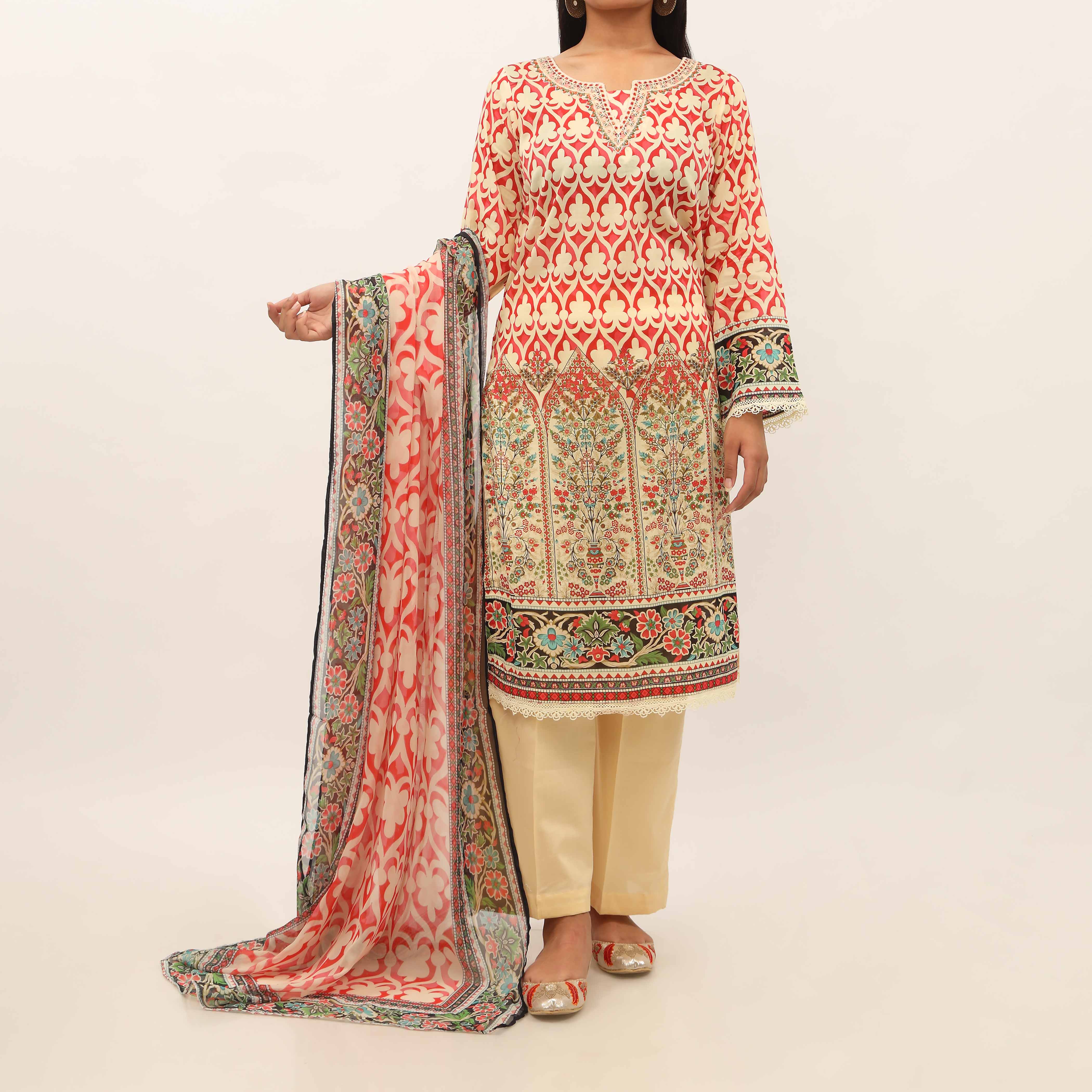 3PC- Digital Printed Lawn Suit PS5311 - Image 2