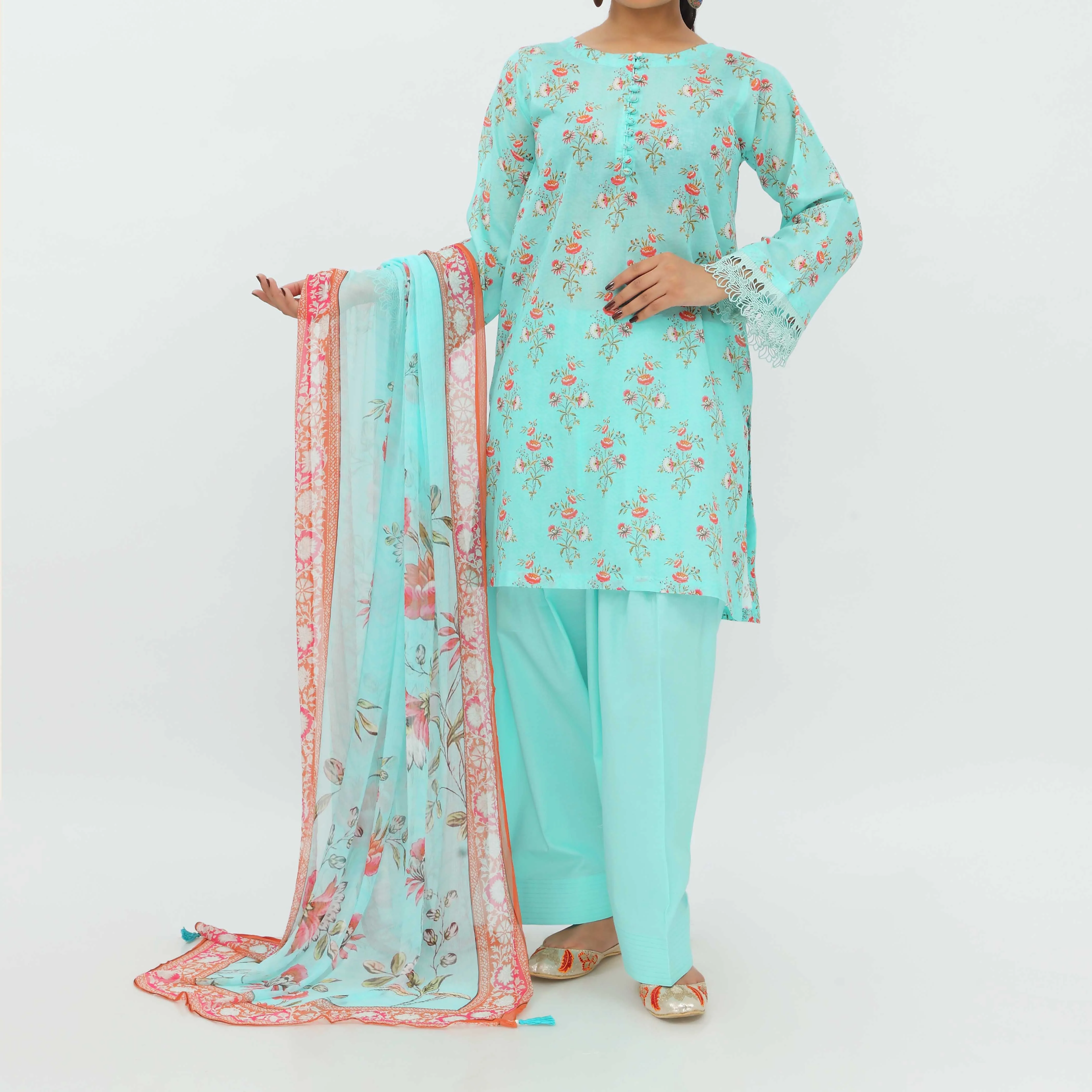 2PC- Digital Printed Lawn Suit PS5385 - Image 3