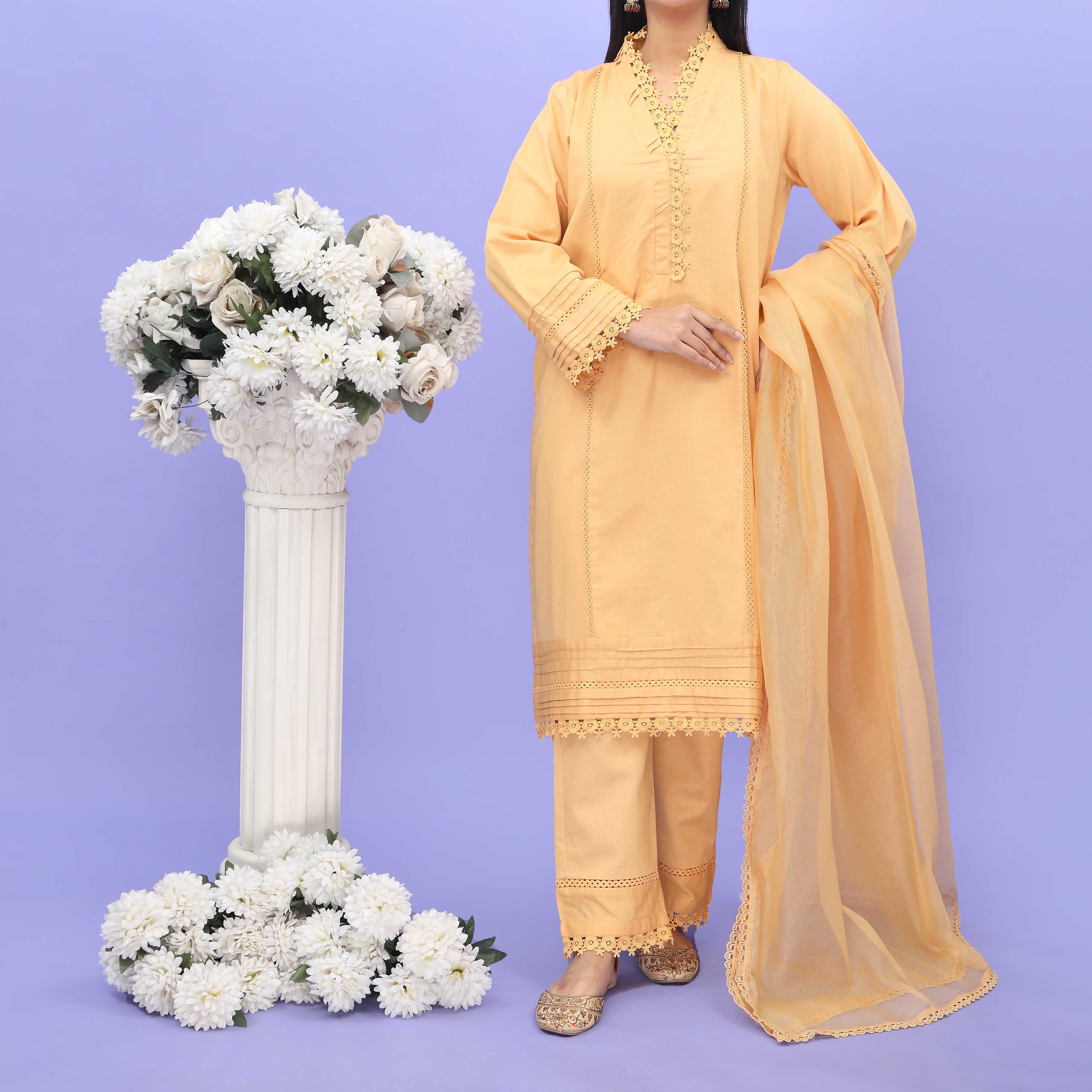 3PC- Embellished Khaddar Suit PW4112