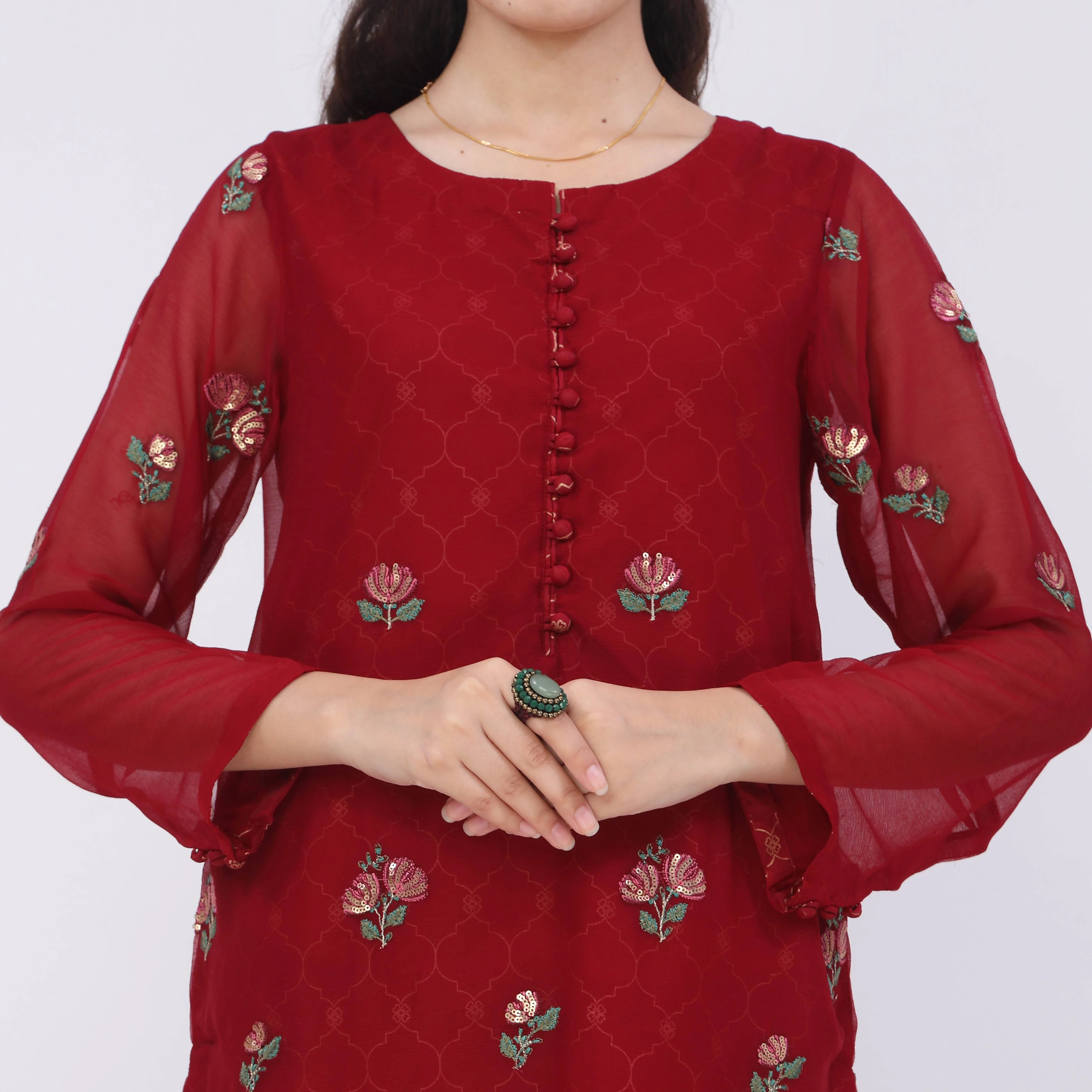 FIAMA<br>3 PC Embroiderd Suit PS5389 - Image 3