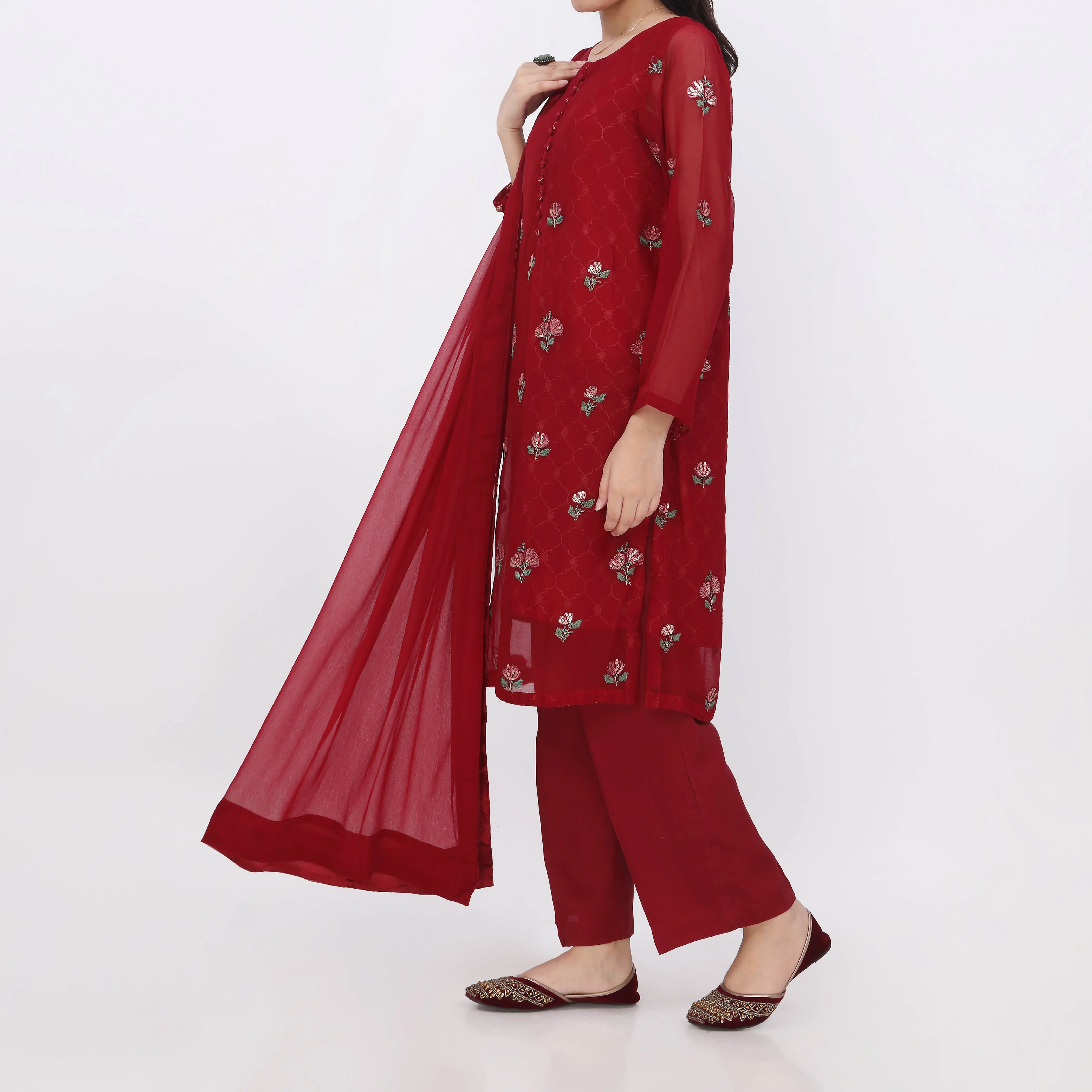 FIAMA<br>3 PC Embroiderd Suit PS5389 - Image 4