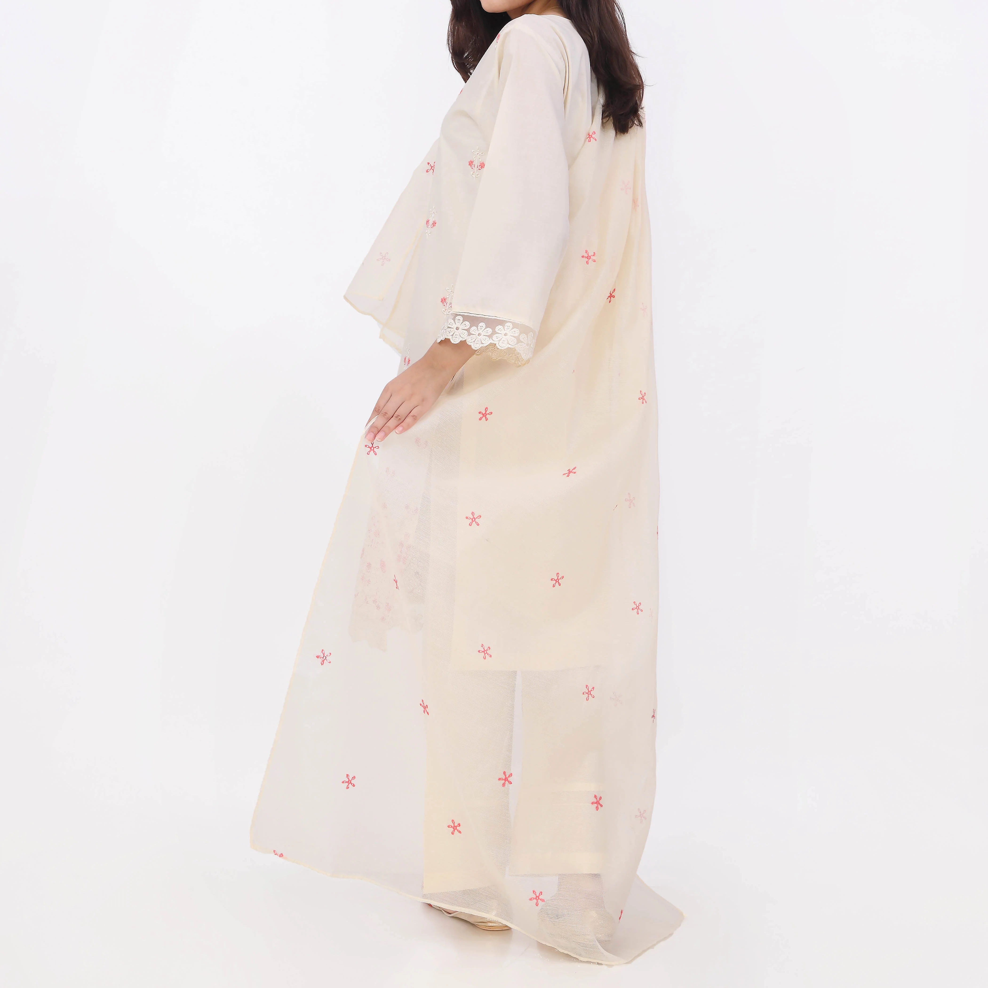 3PC- Embroiderd Cotton Cambric Suit PS5500 - Image 5