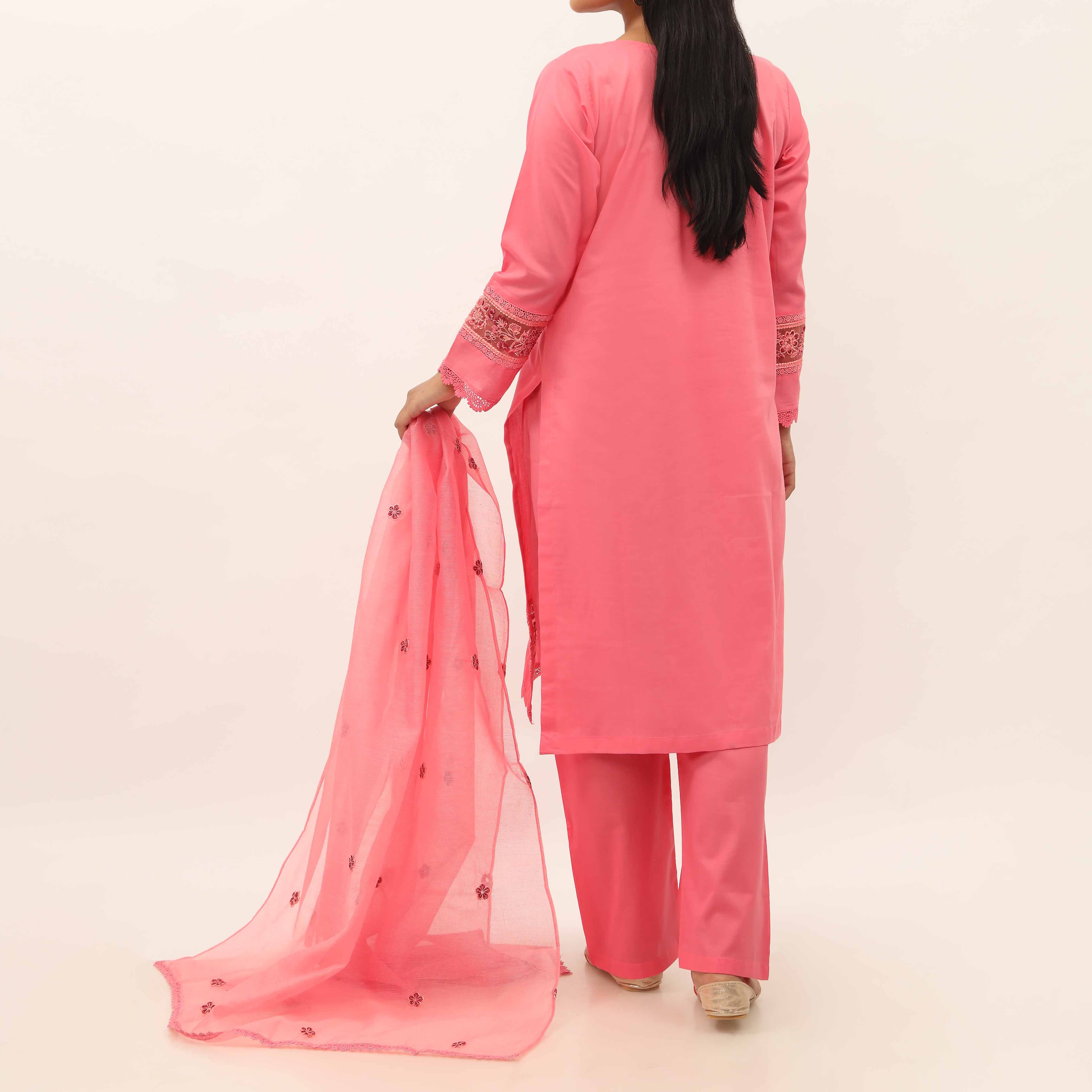 3PC- Embroidered Cambric Suit PS5214 - Image 4