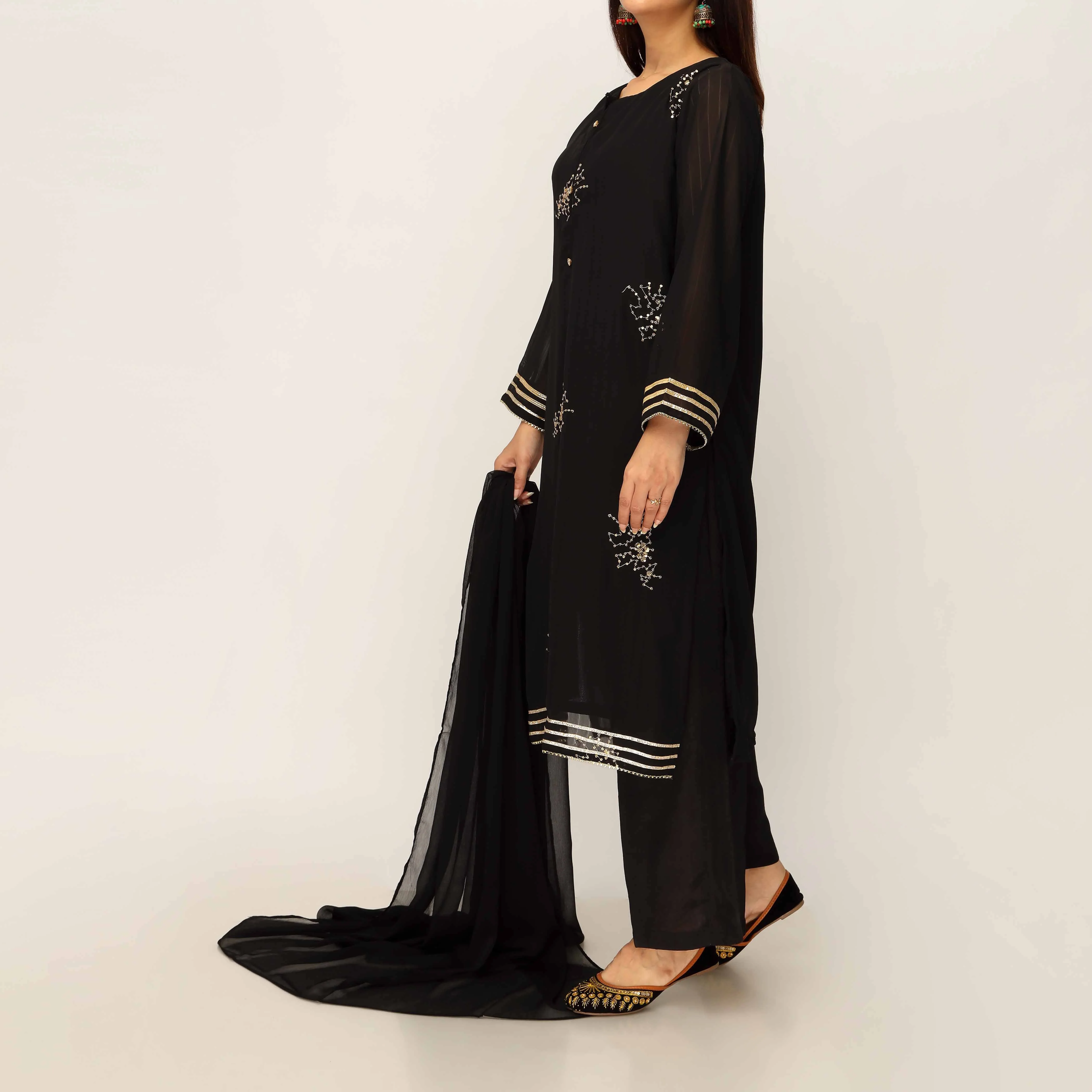 3PC- Georget Chiffon Suit PS5250 - Image 3