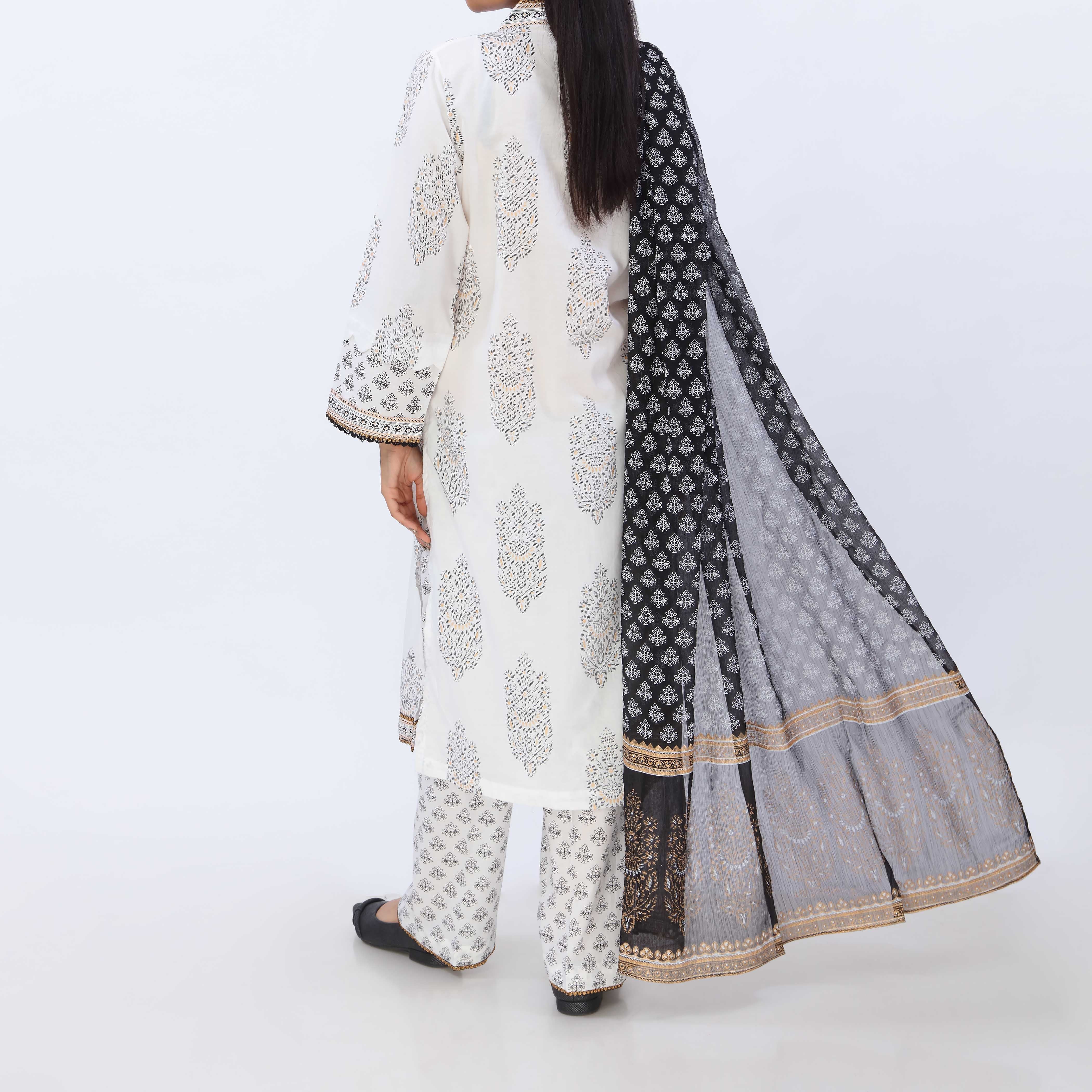 3PC- Printed Cambric Suit PS5155 - Image 5