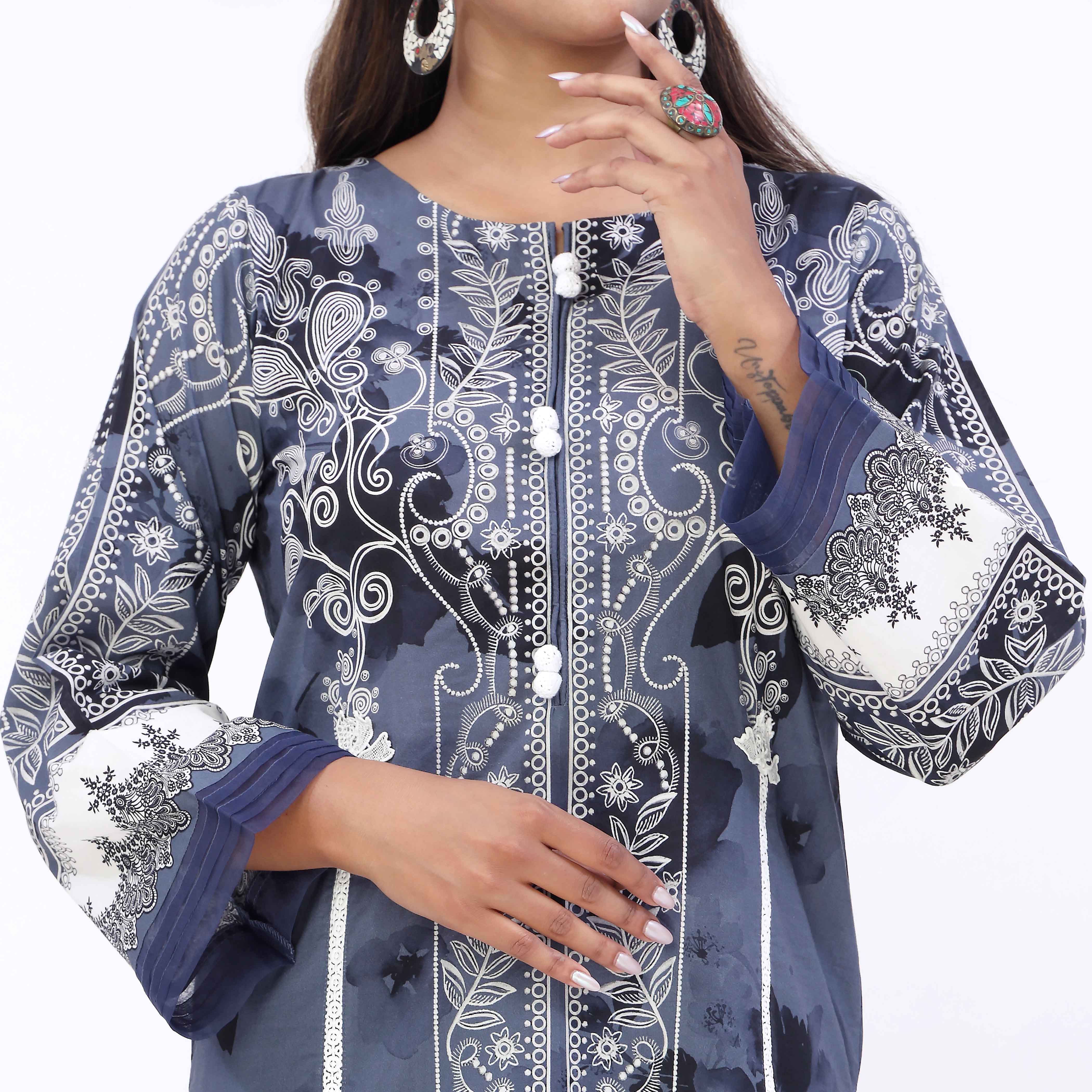 Tintura<br>3 PC Printed Suit PW5087 - Image 3