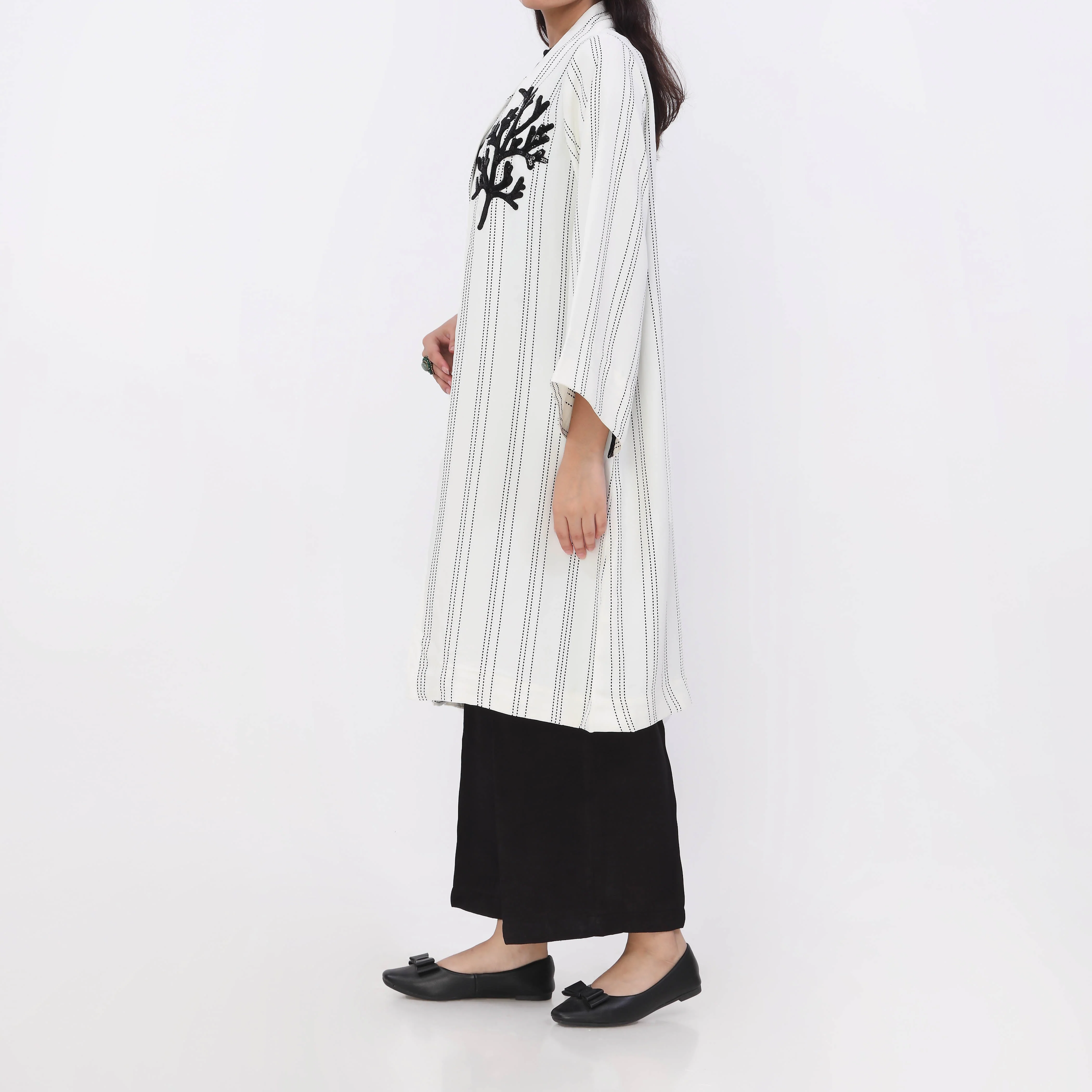 Noire<br>3 PC Embroidered Suit PS5468 - Image 4