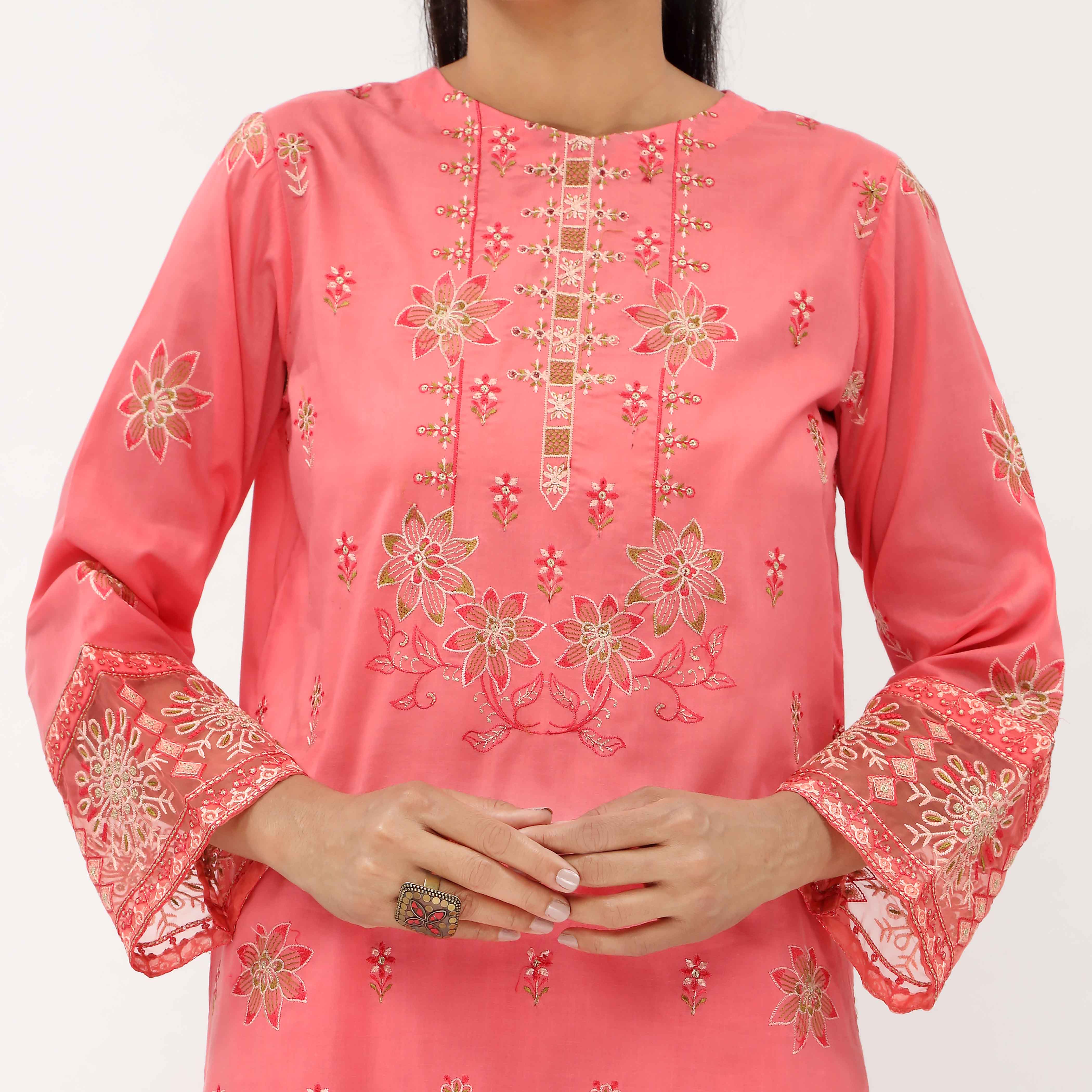 3PC- Unstitched Embroidered Lawn Suit US5359 - Image 3