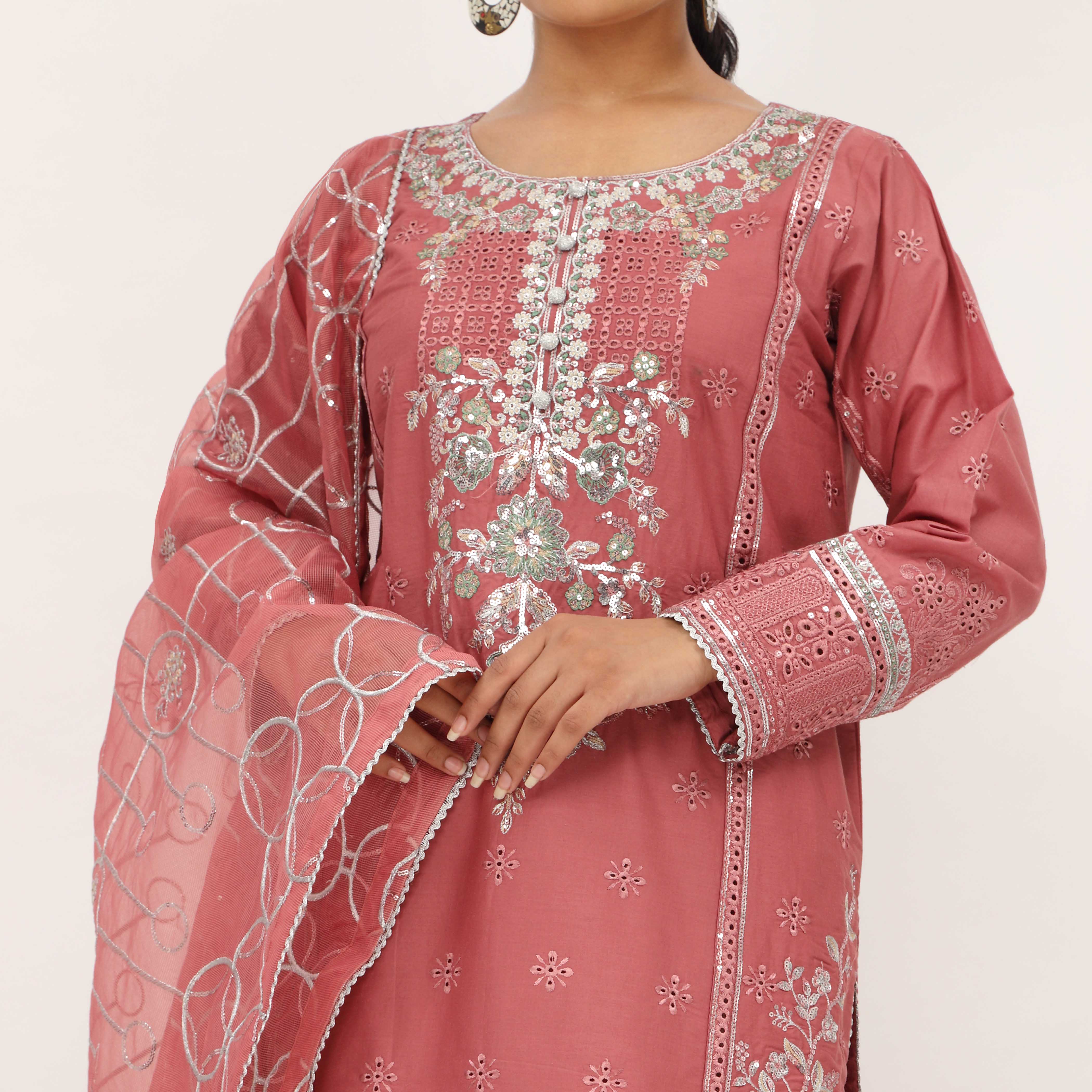 3PC- Viscose Embellished Suit PF5157 - Image 2