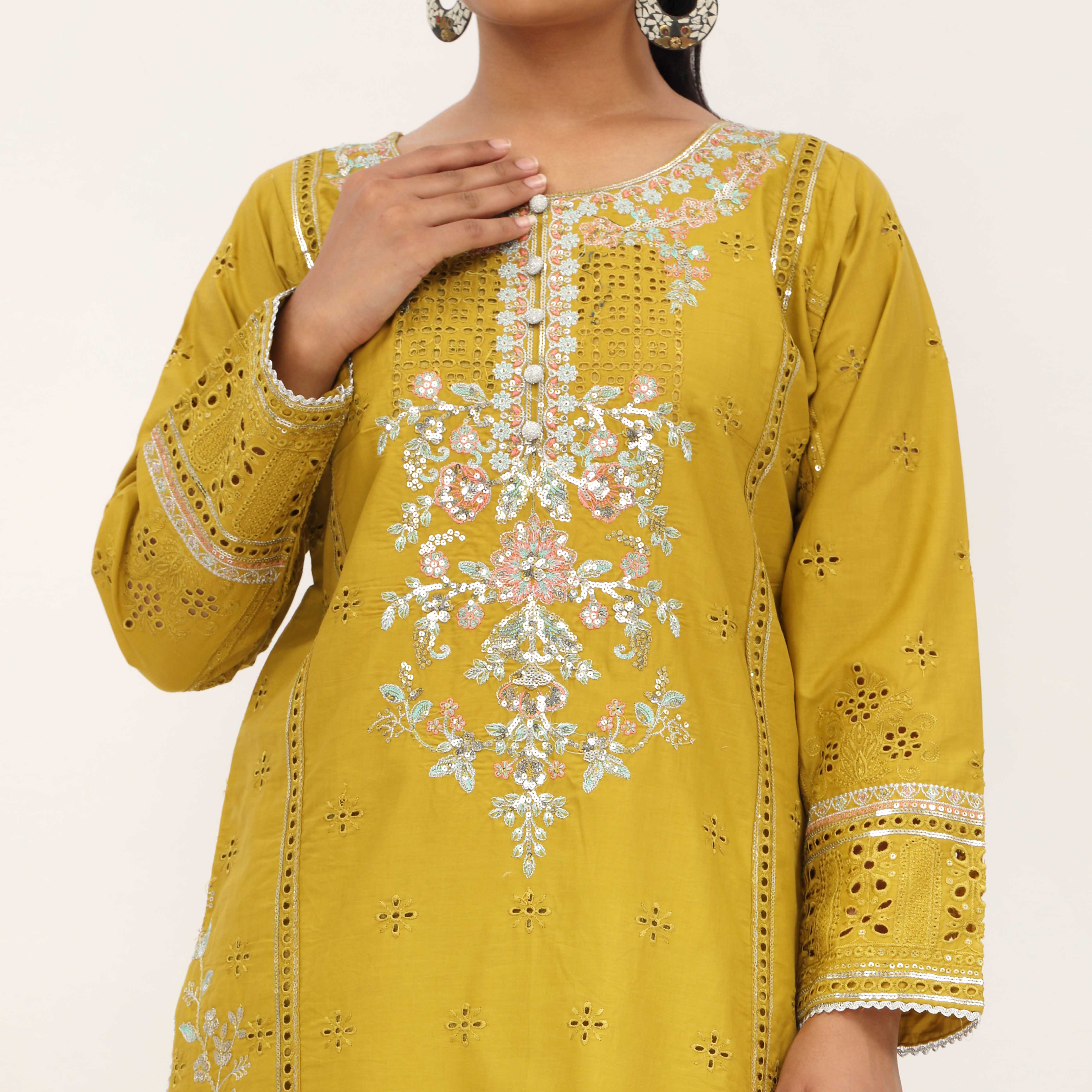 3PC- Viscose Embellished Suit PF5159 - Image 2