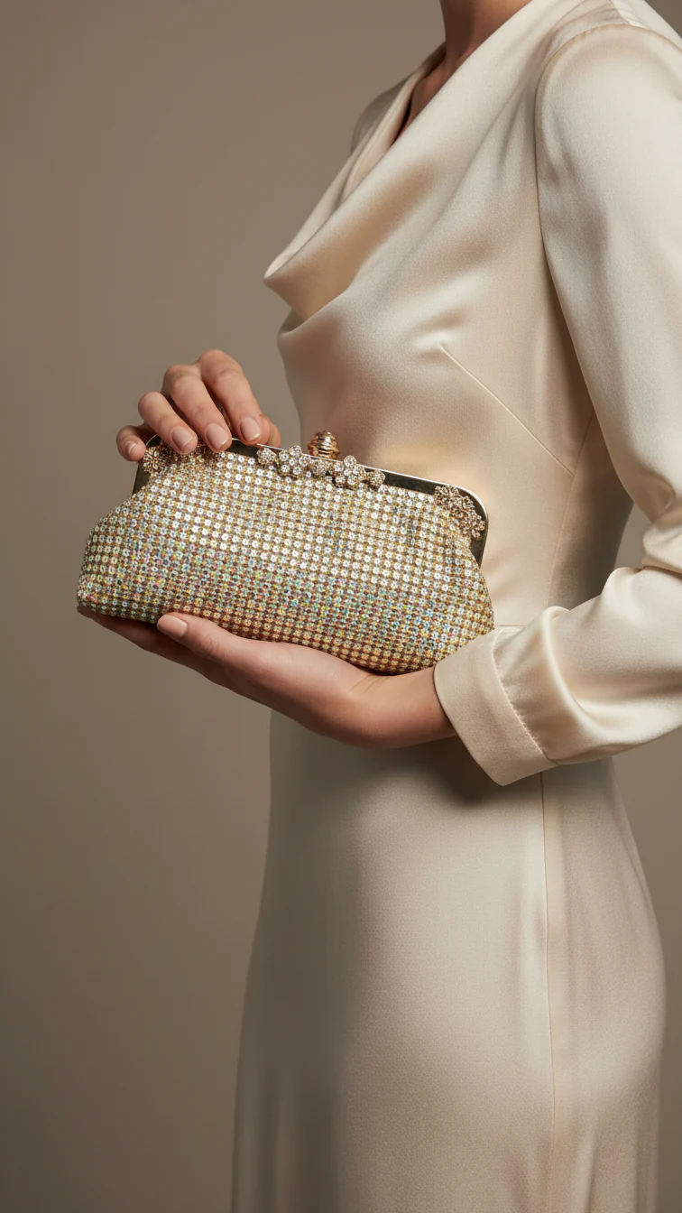 AB Golden Bridal Clutch p24274