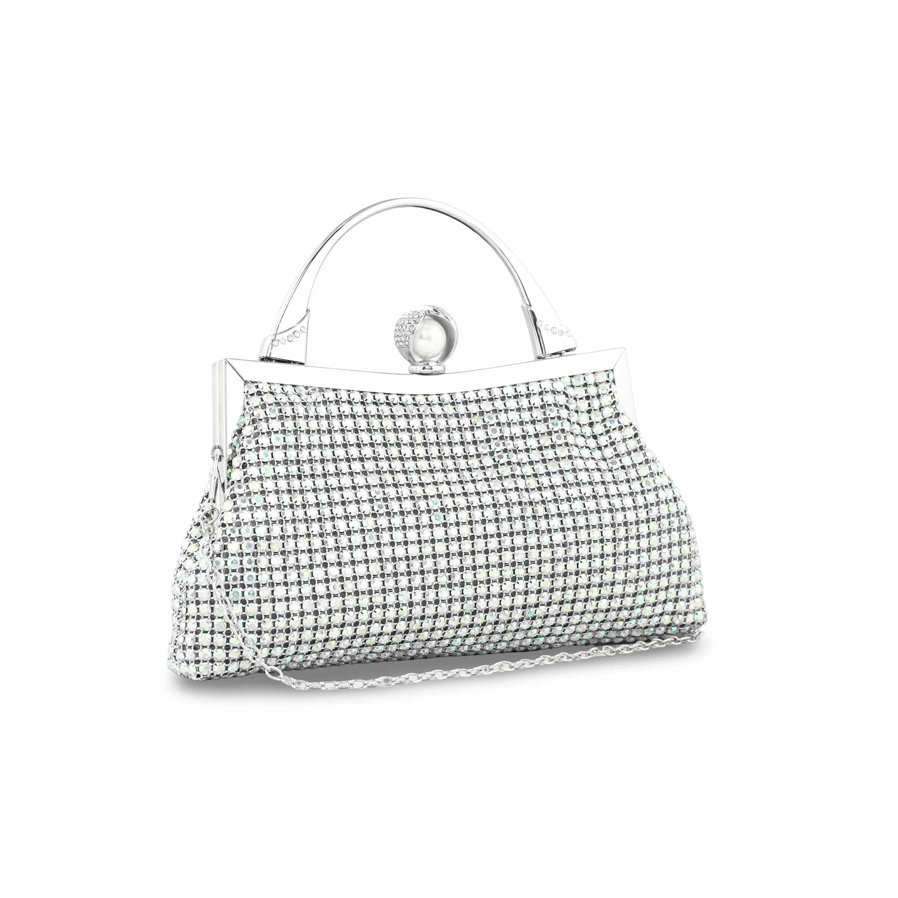 AB Silver Bridal Clutch p24272 - Image 3