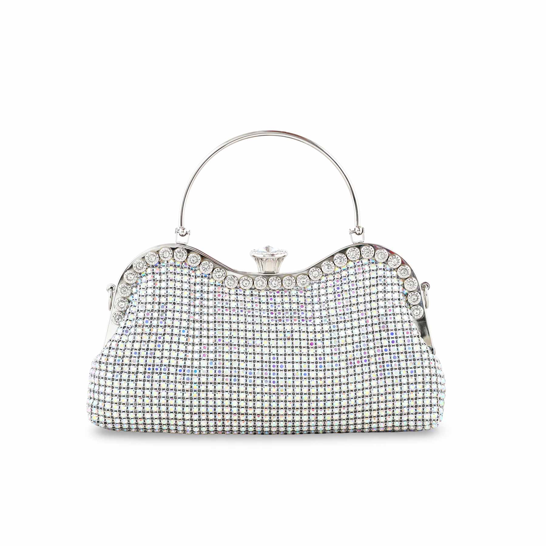 AB Silver Bridal Clutch P24300 - Image 2