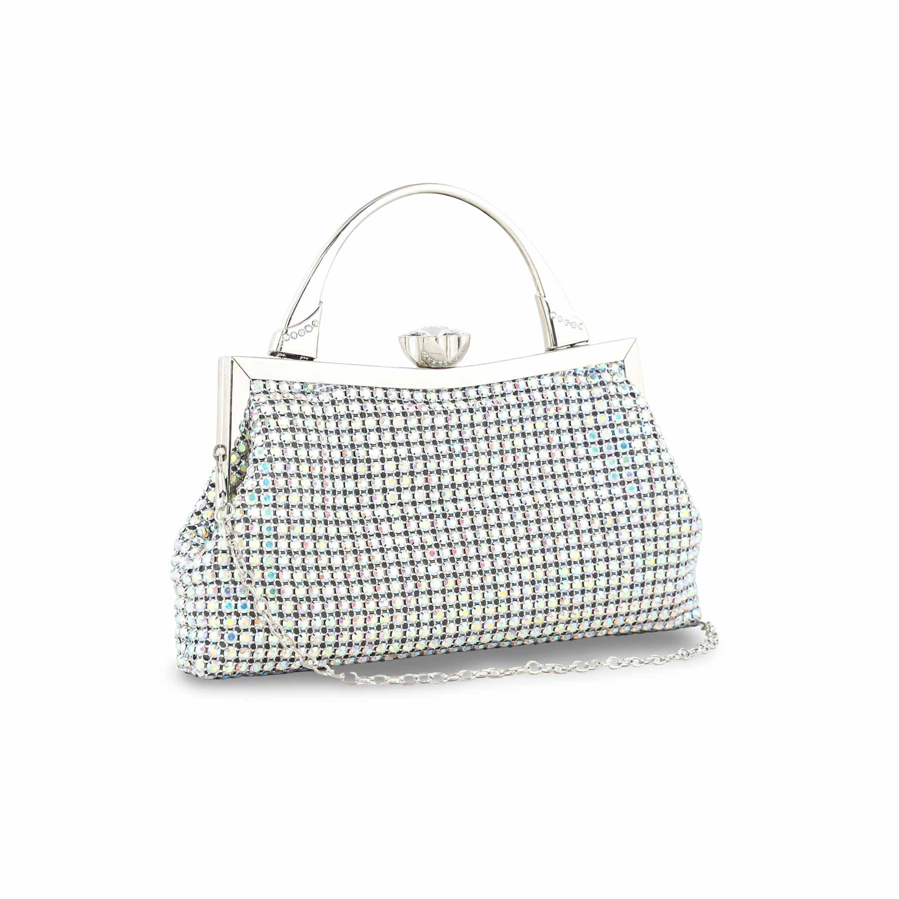 AB Silver Bridal Clutch P24308 - Image 3