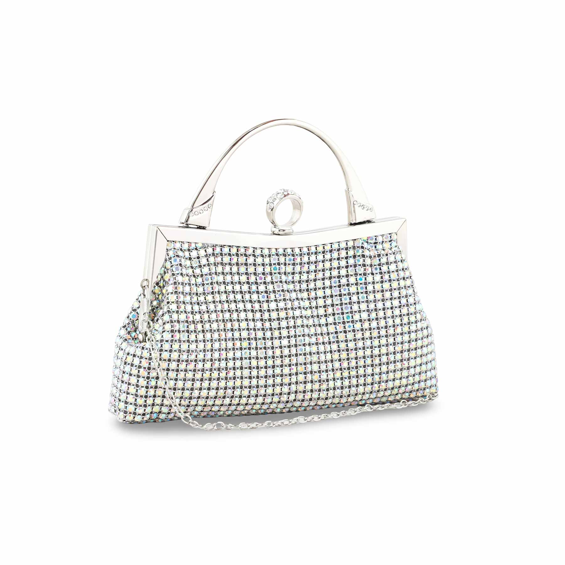 AB Silver Bridal Clutch P24309 - Image 3